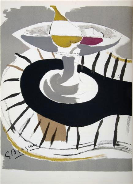 (BRAQUE, GEORGE) DERRIERE LE MIROIR: (BRAQUE, GEORGE) DERRIERE LE MIROIR Derriere le miroir. Georges Braque. Paris: Pierre a Feu, June 1947. *Nos. 25-26. Paris, Jan.-Feb., 1950. *Nos. 48-49, Jun.-July, 1952. *Nos. 71-72, Dec.-Jan., 1954-