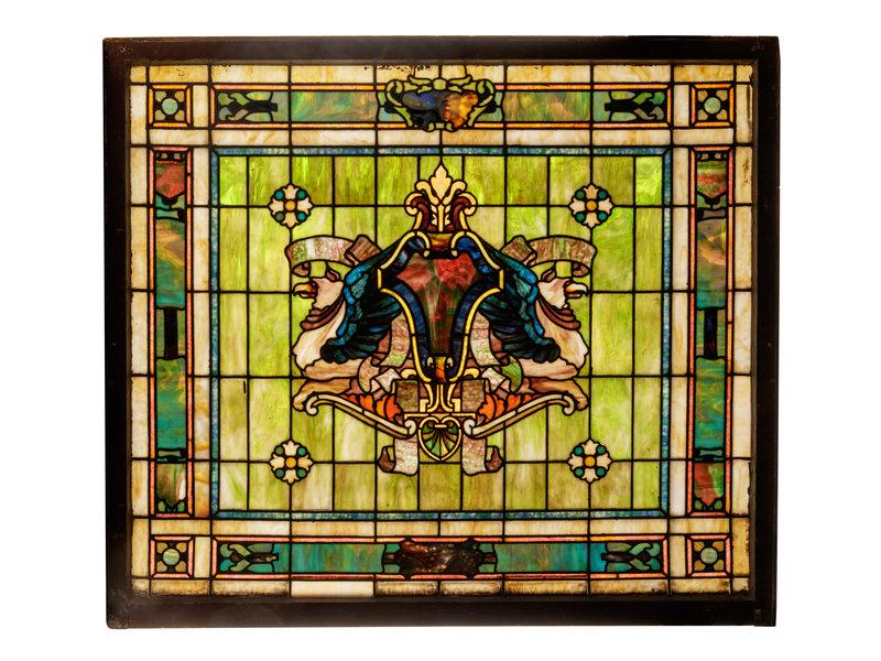 A Rudy Bros. Stained Glass Window Panel  (1 of 3)