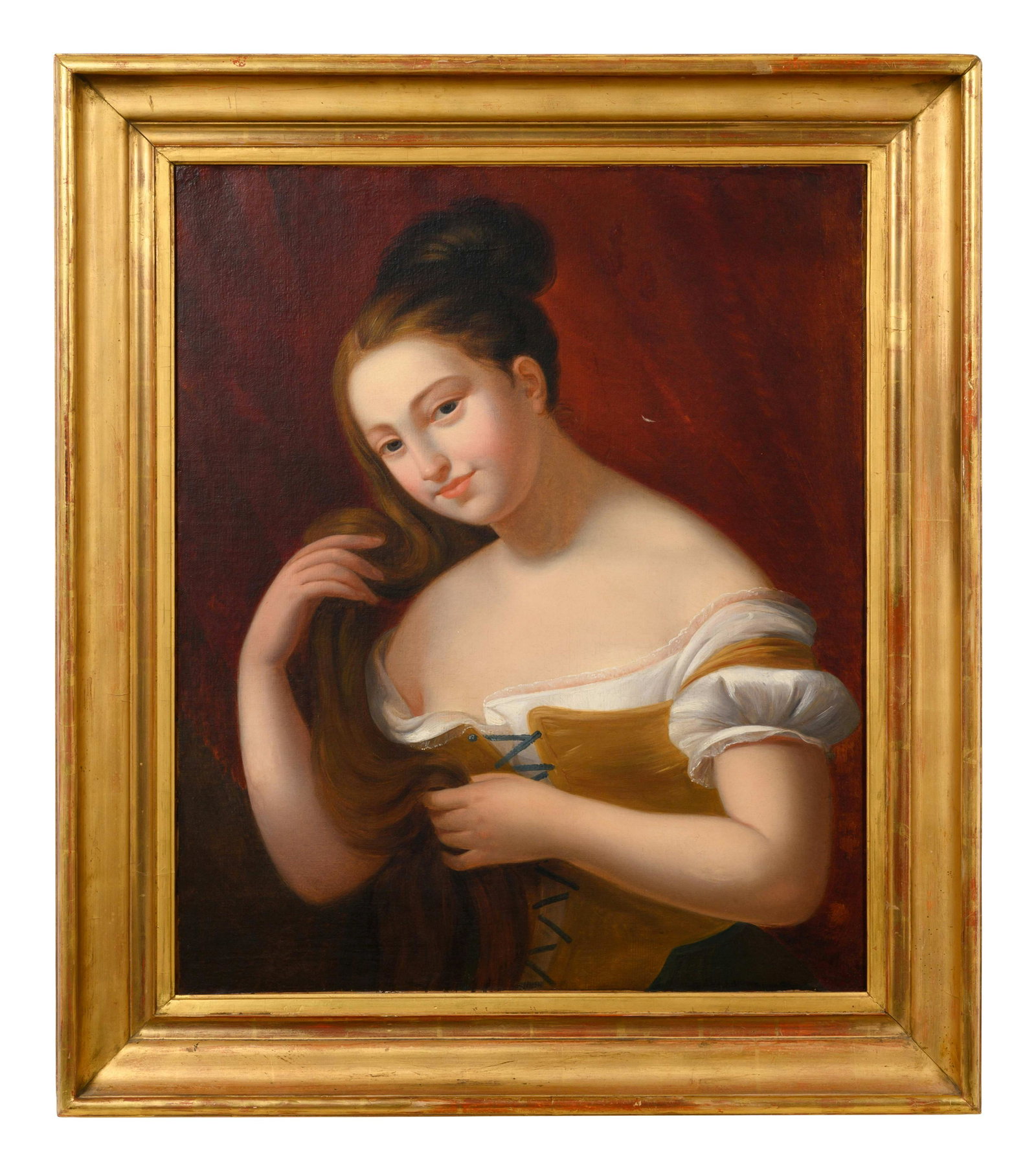 Continental School, 19th Century: Continental School, 19th Century Portrait of a Peasant Woman oil on canvas 28 x 23 inches. Property from the Collection of a Gentleman, Atlanta, Georgia