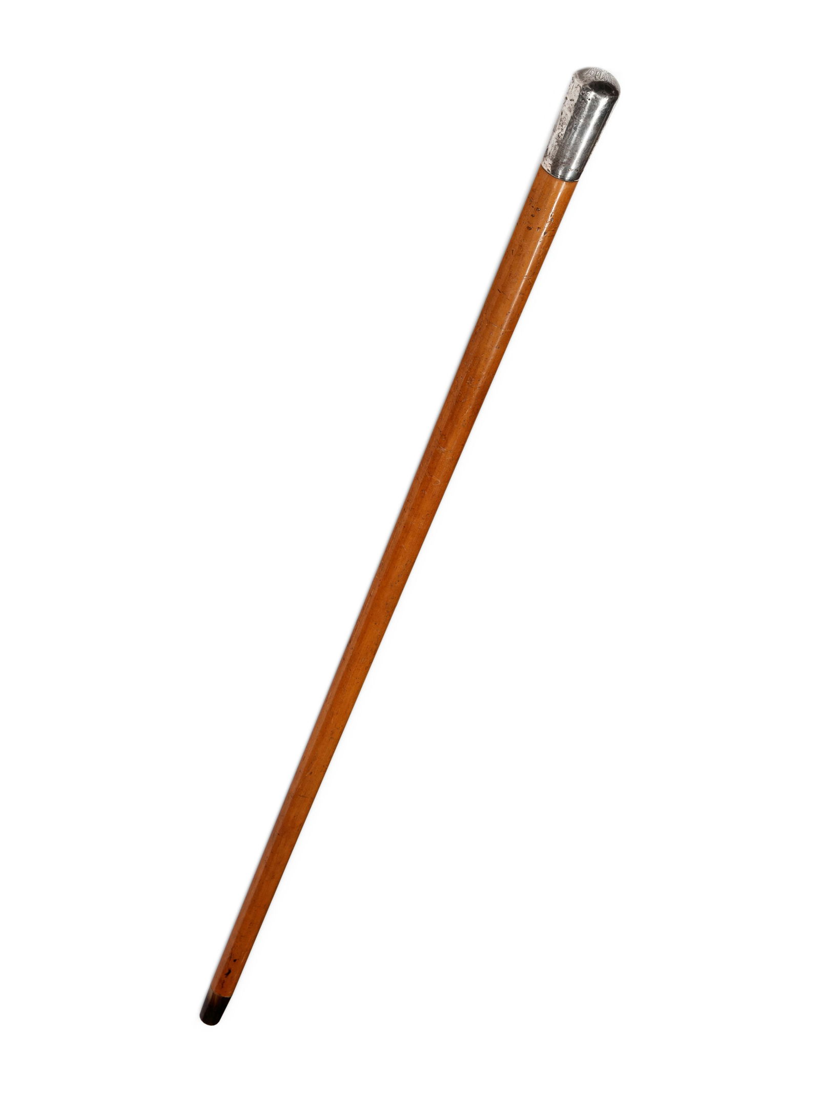 An Edwardian Silver Mounted Malacca Walking Stick (1 of 2)