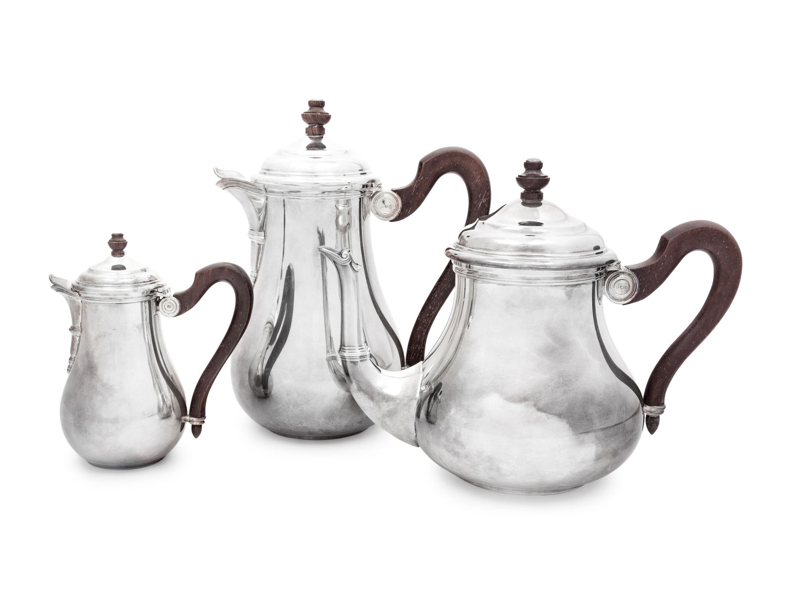A Puiforcat Silver-Plate Three-Piece Tea Service (1 of 4)