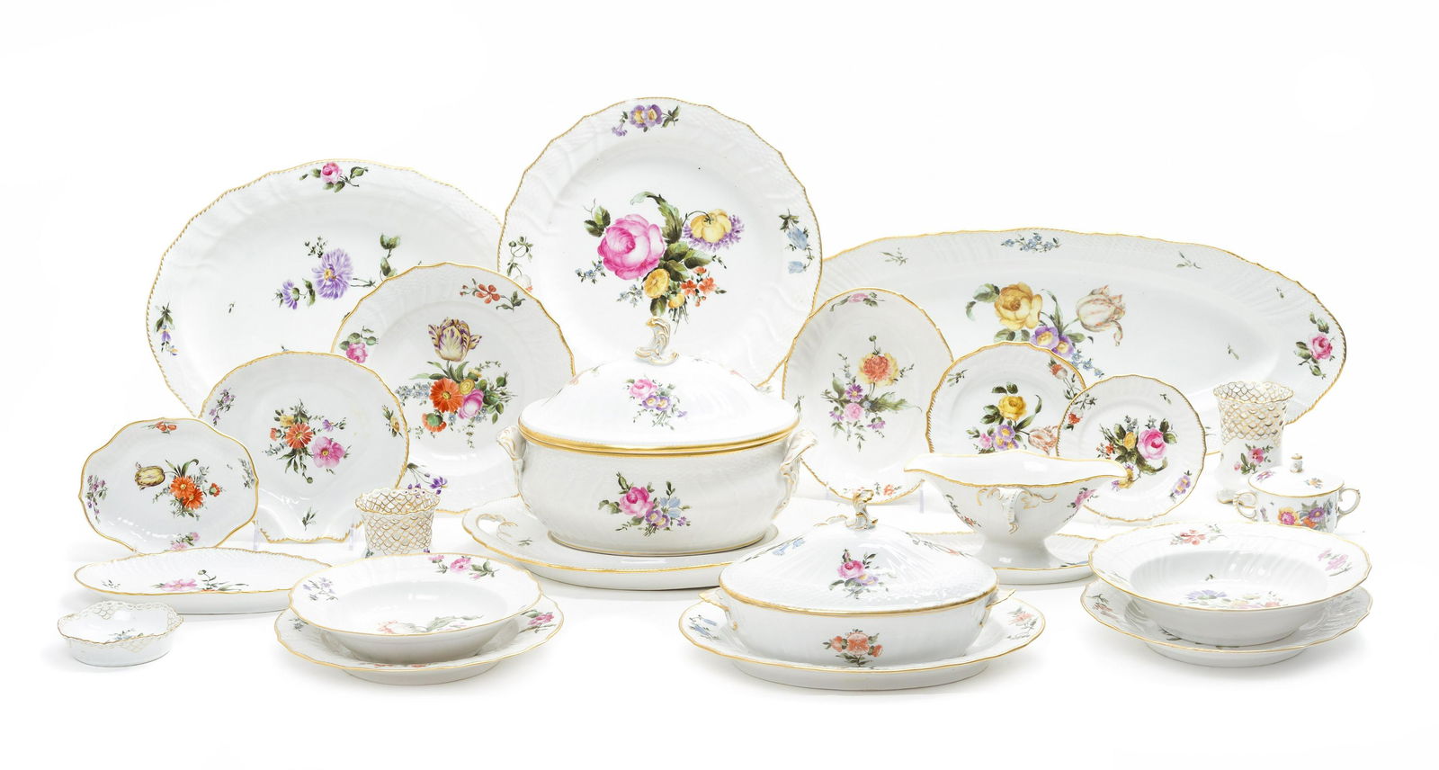 A Royal Copenhagen Porcelain Frijsenborg Pattern Dinner (1 of 1)