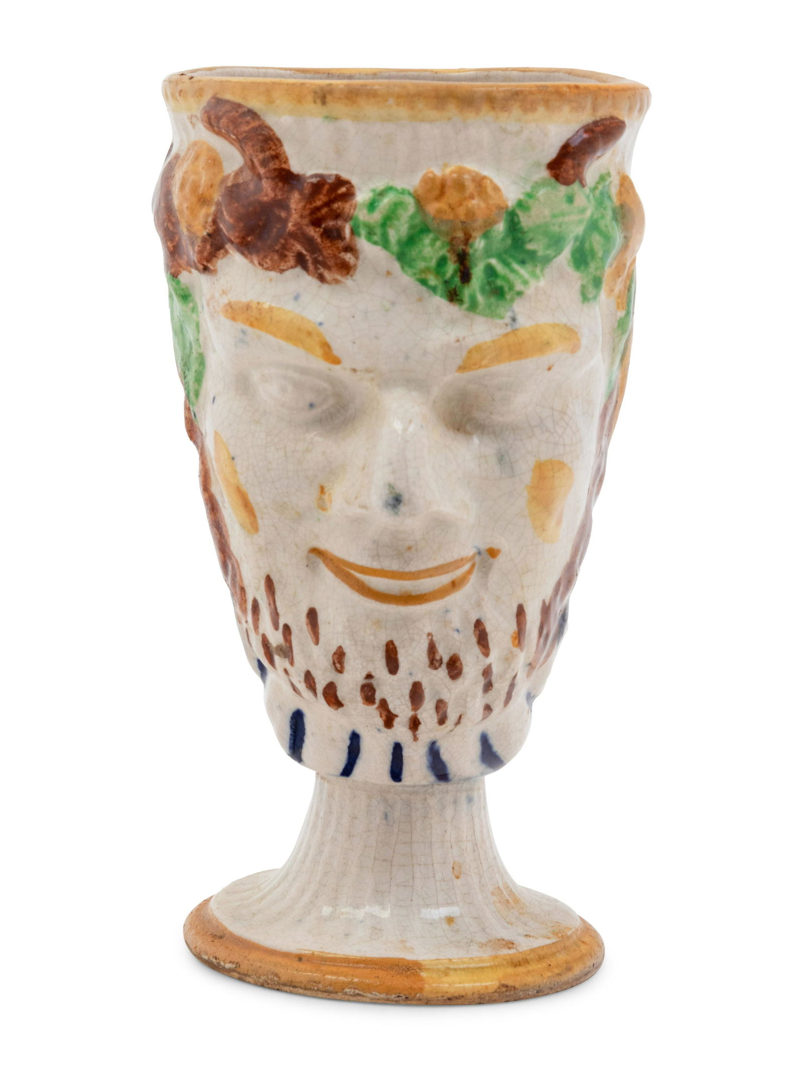 A Staffordshire Pottery Satyr Mug with an Interior Frog (1 of 4)
