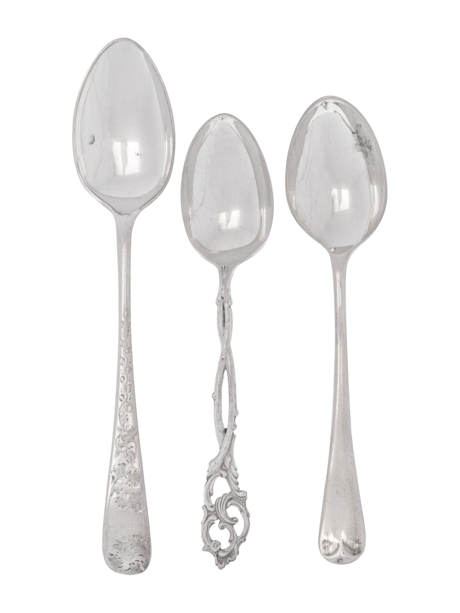 A Group of Thirty-Two English Silver Teaspoons (1 of 2)