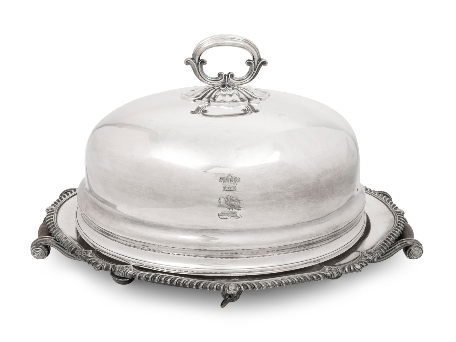 An English Silver-Plate Cloche and Warming Dish (1 of 4)