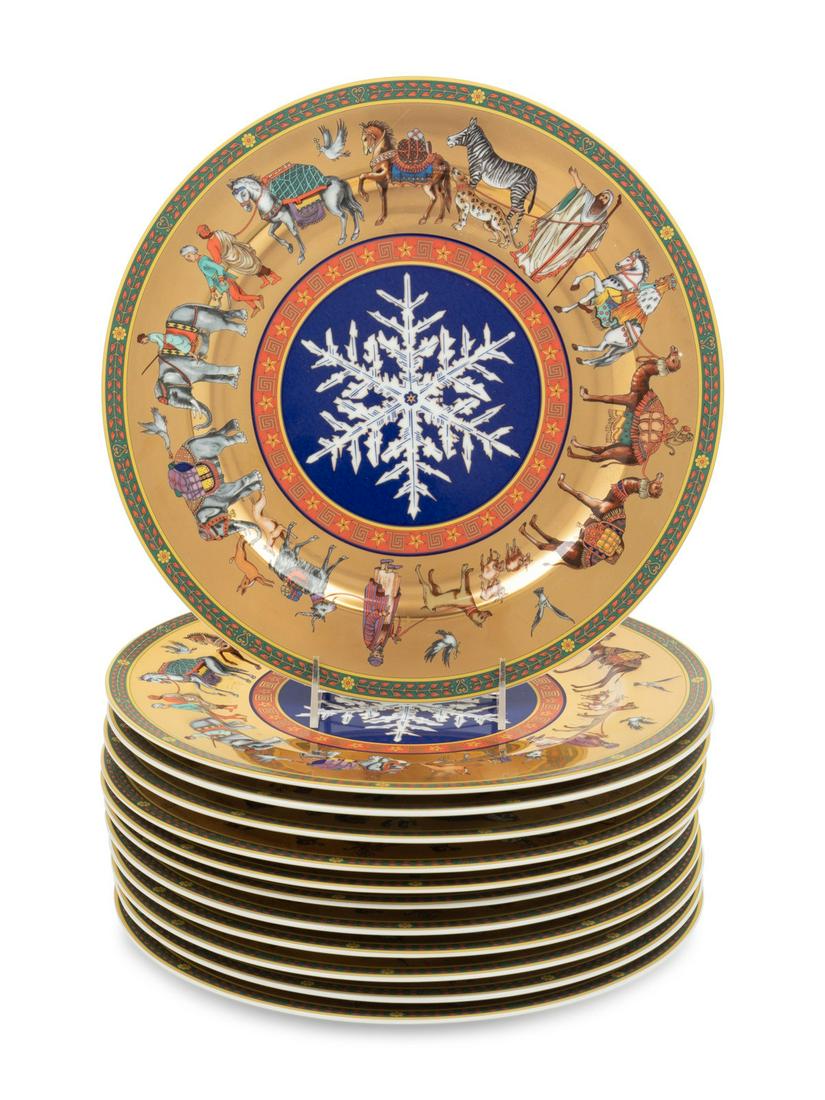 A Set of Twelve Versace Porcelain Plates (1 of 4)