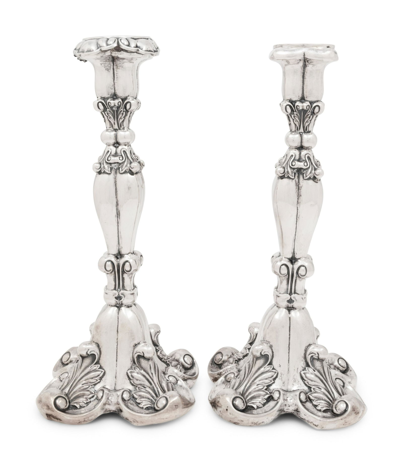 A Pair of Continental Silver Candlesticks (1 of 3)