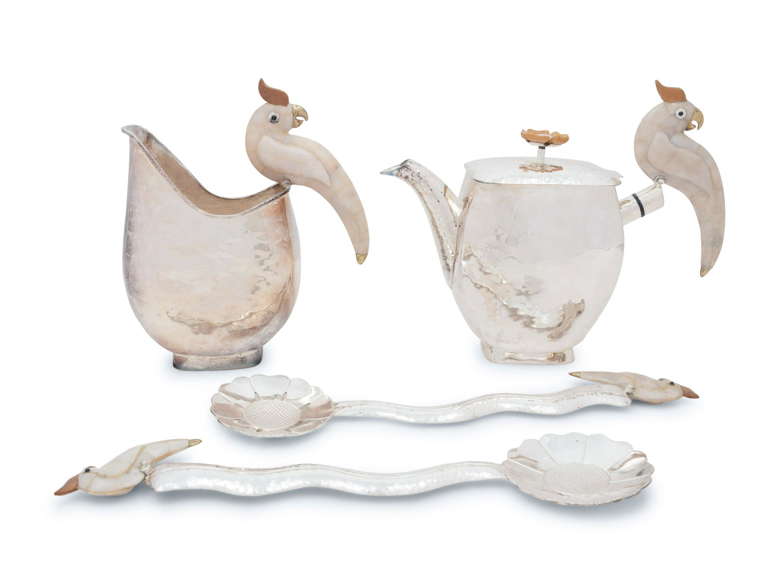 An Emilia Castillo Silver-Plate and Hardstone Mounted (1 of 5)