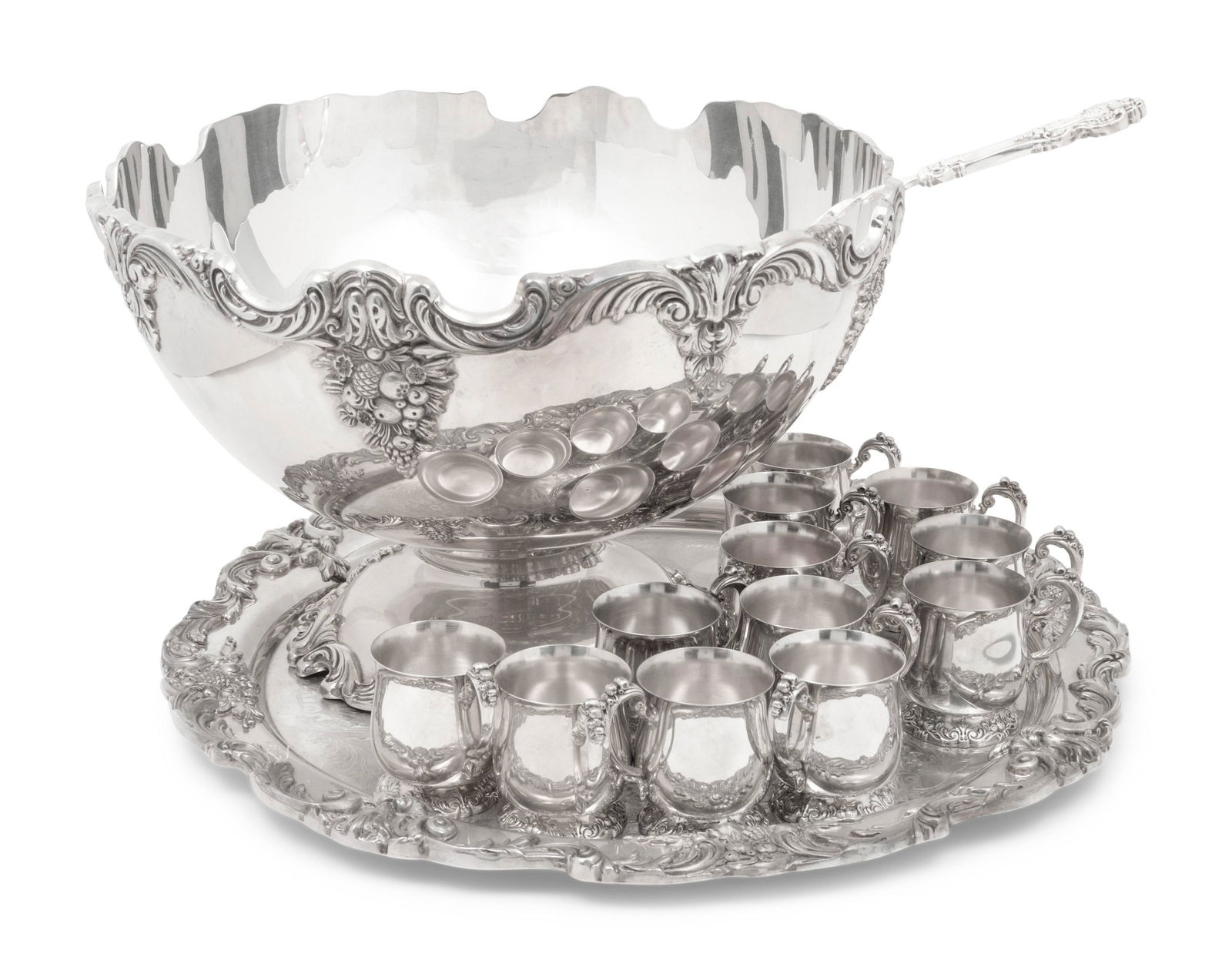 An American Silver-Plate Punch Service (1 of 4)