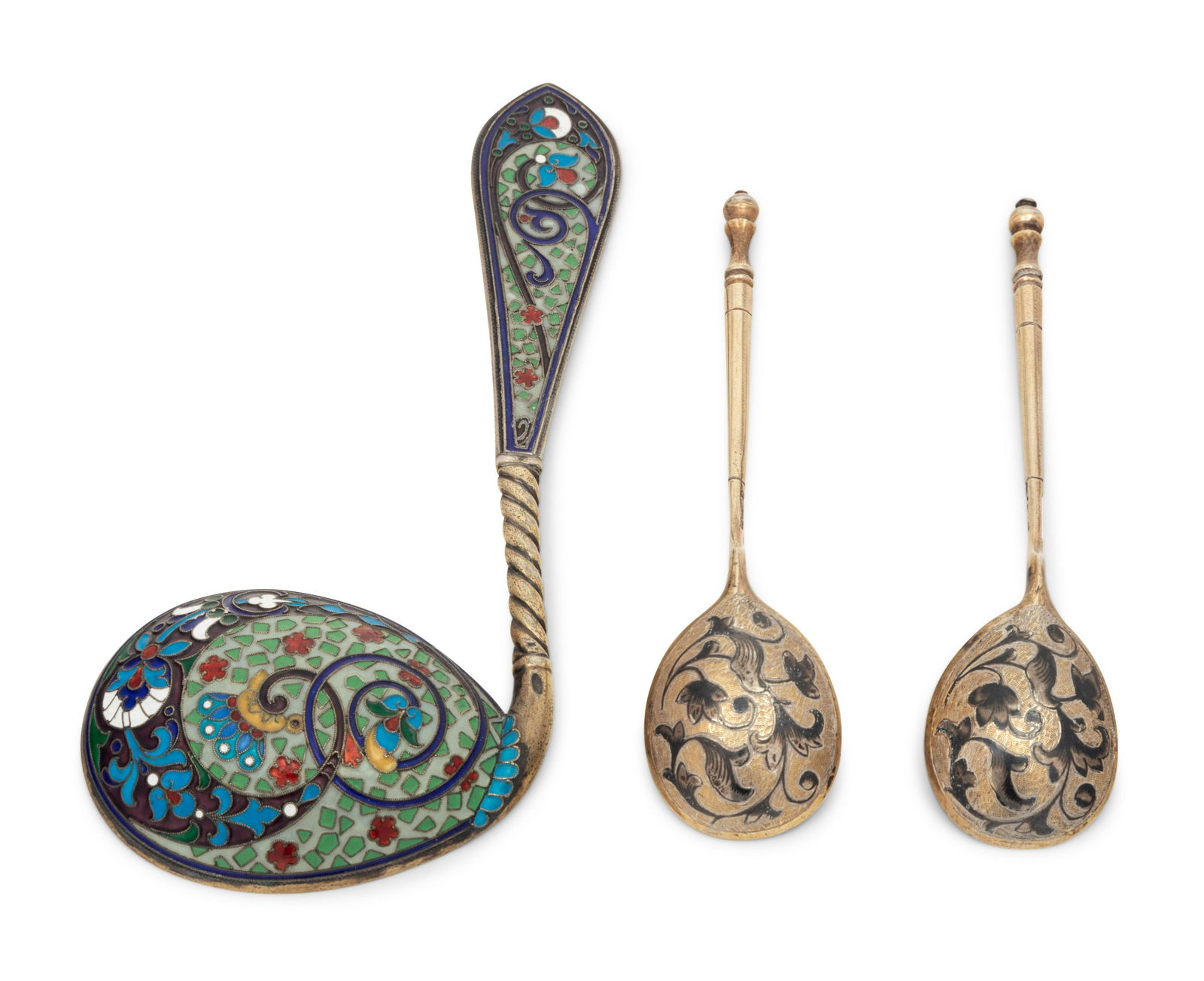 A Russian Enameled Silver Spoon (1 of 4)
