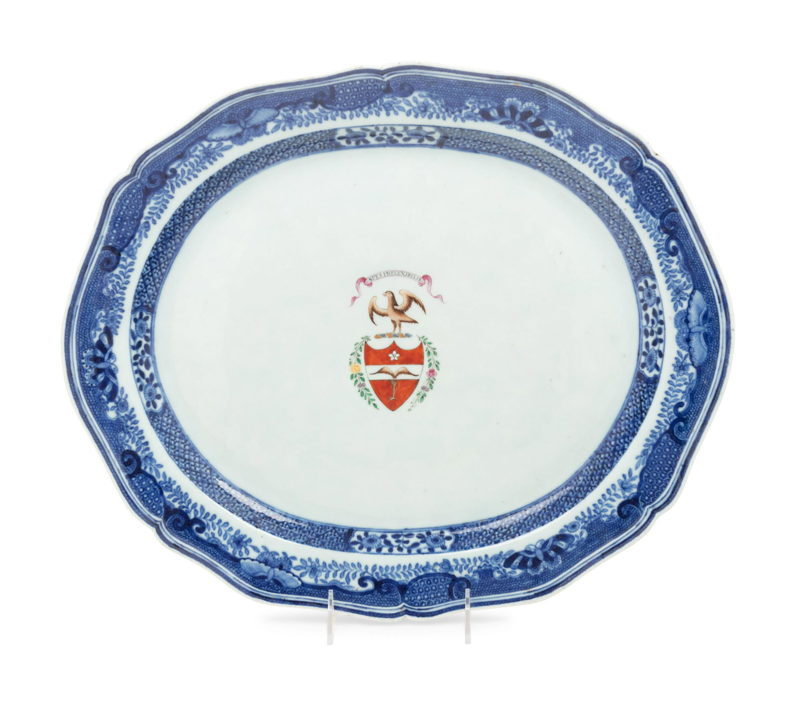A Chinese Export Porcelain Armorial Platter (1 of 3)