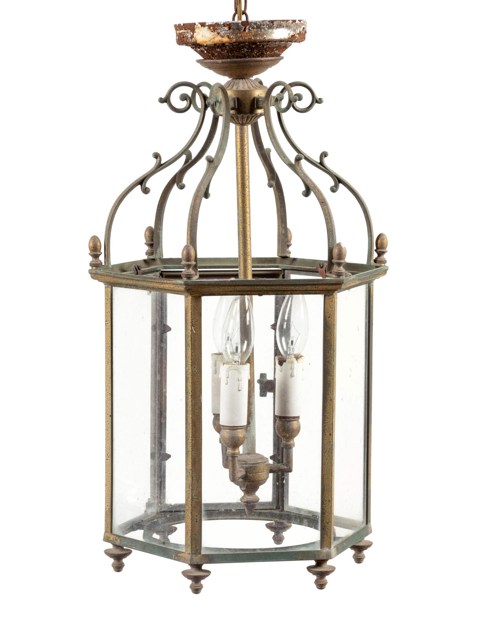 A Louis XV Style Brass Hall Lantern (1 of 2)