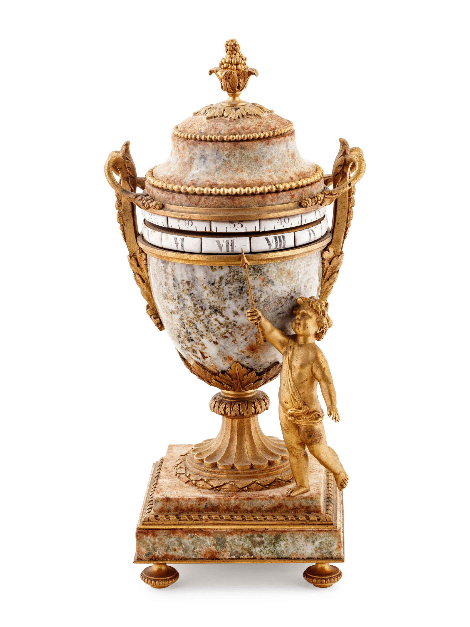 A Louis XVI Style Gilt Bronze and Marble Annular Clock (1 of 2)