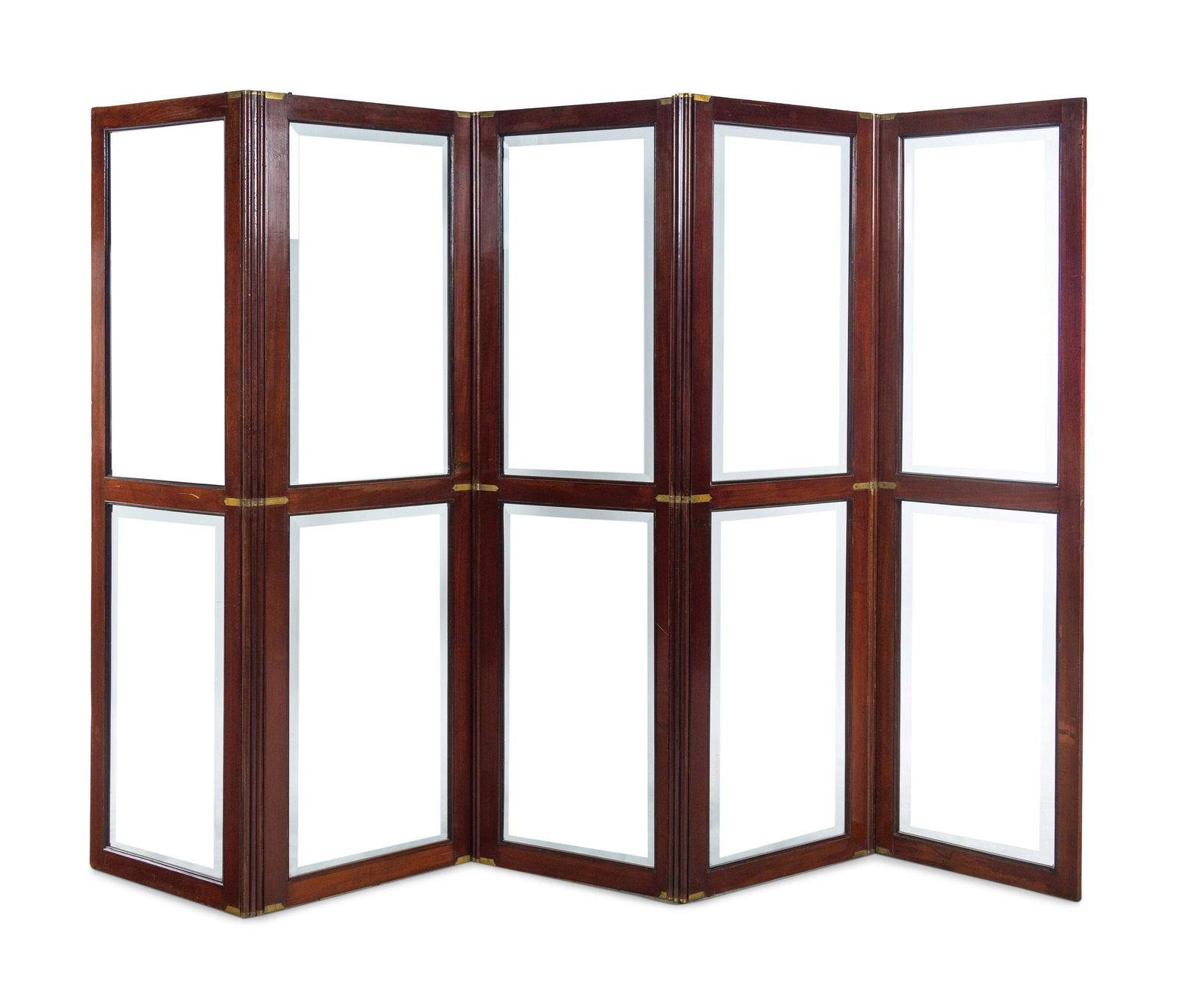 A Directoire Style Mahogany and Glass Five-Panel Floor (1 of 3)