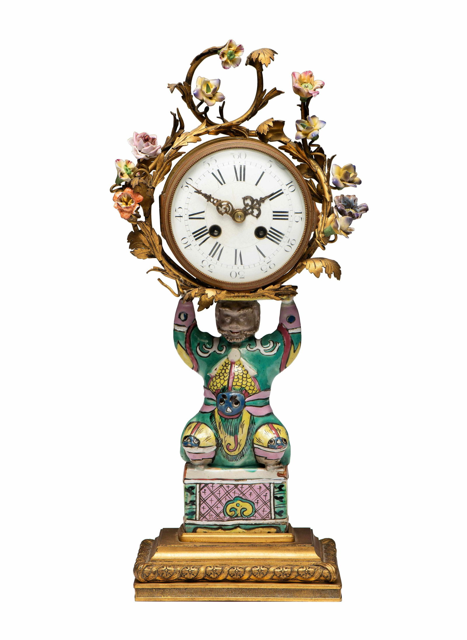 A French Gilt Bronze and Porcelain Mantel Clock (1 of 3)