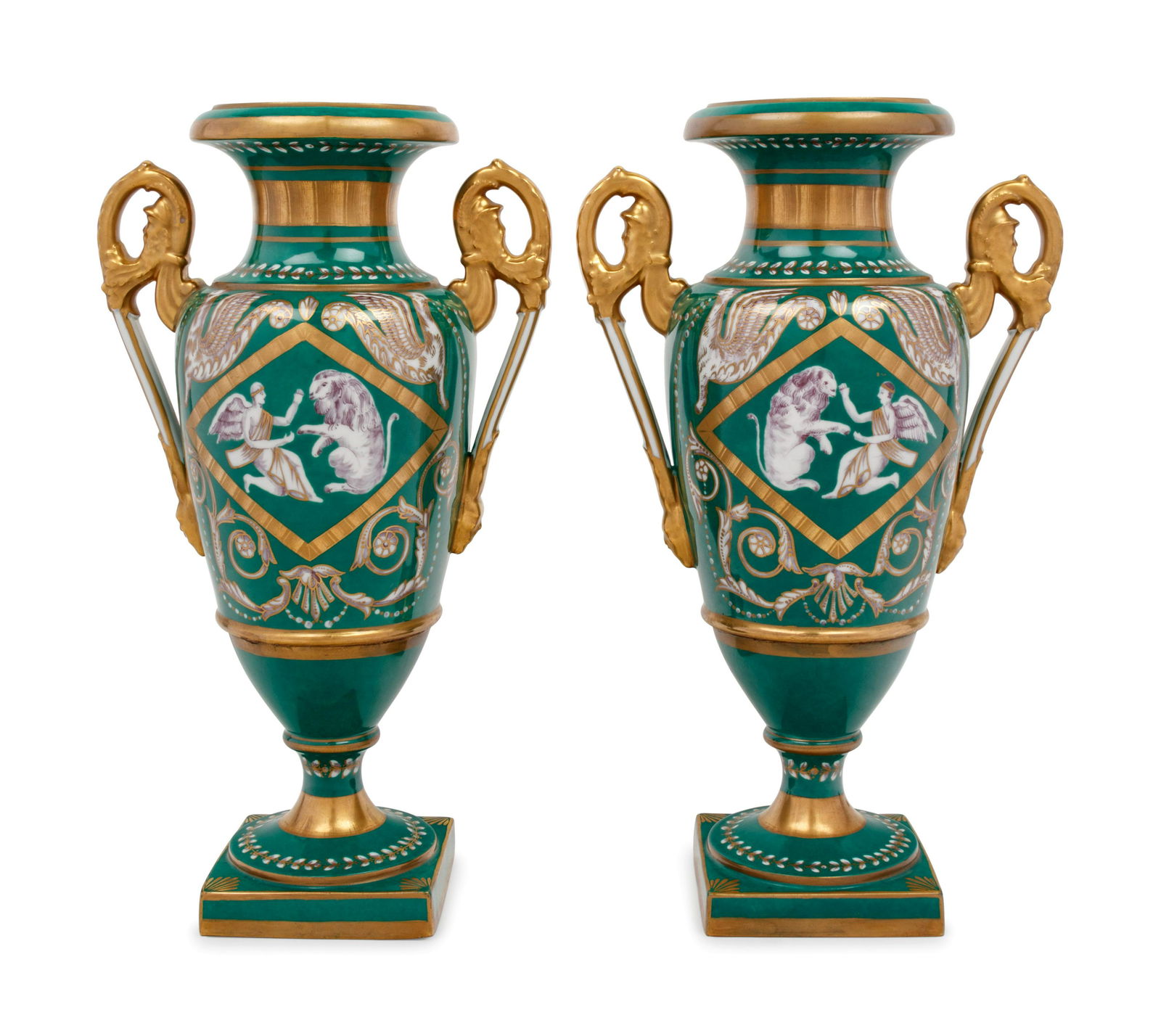 A Pair of Paris Porcelain Urns (1 of 6)