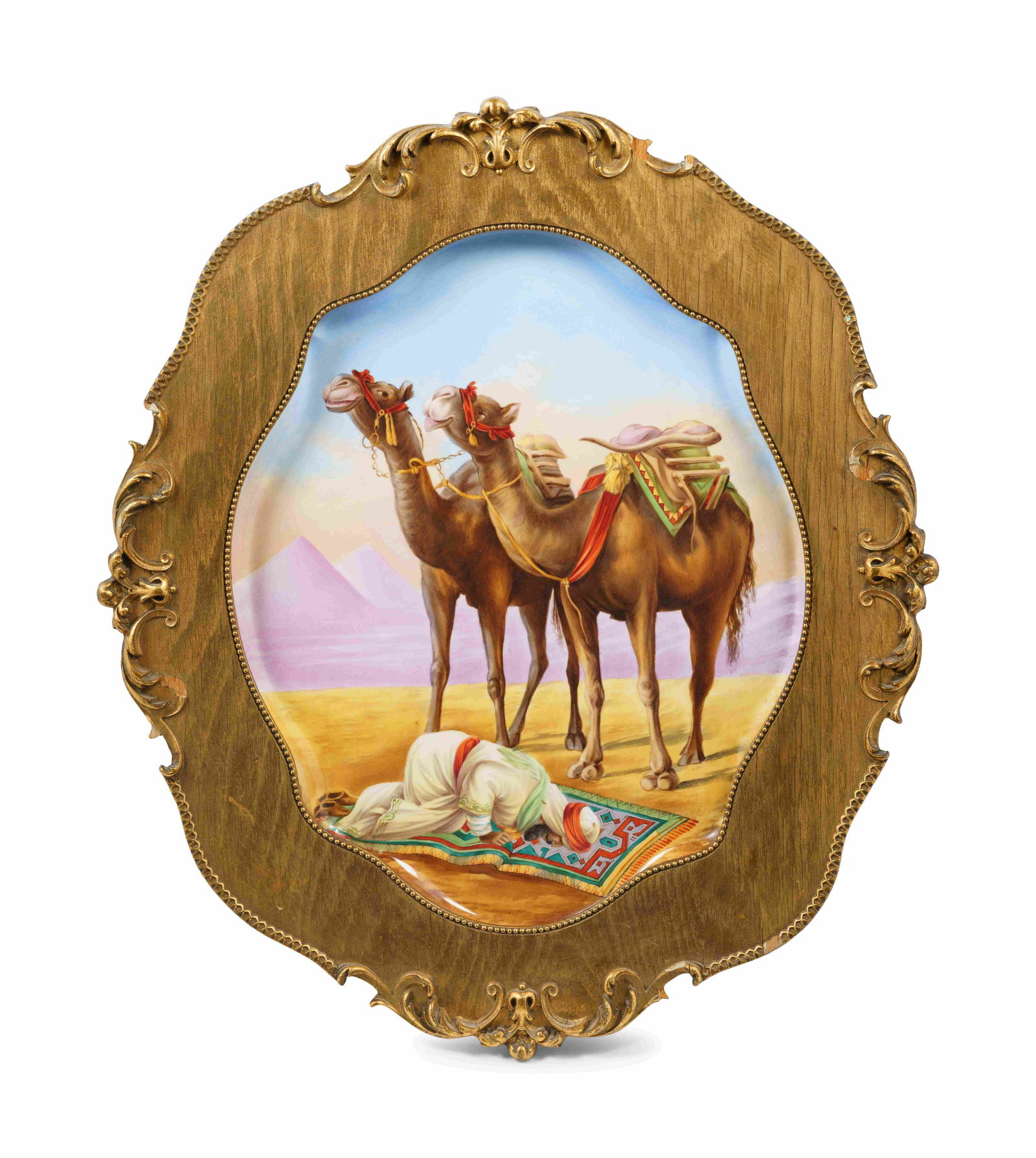 A Limoges Porcelain Plaque in a Giltwood Frame (1 of 2)