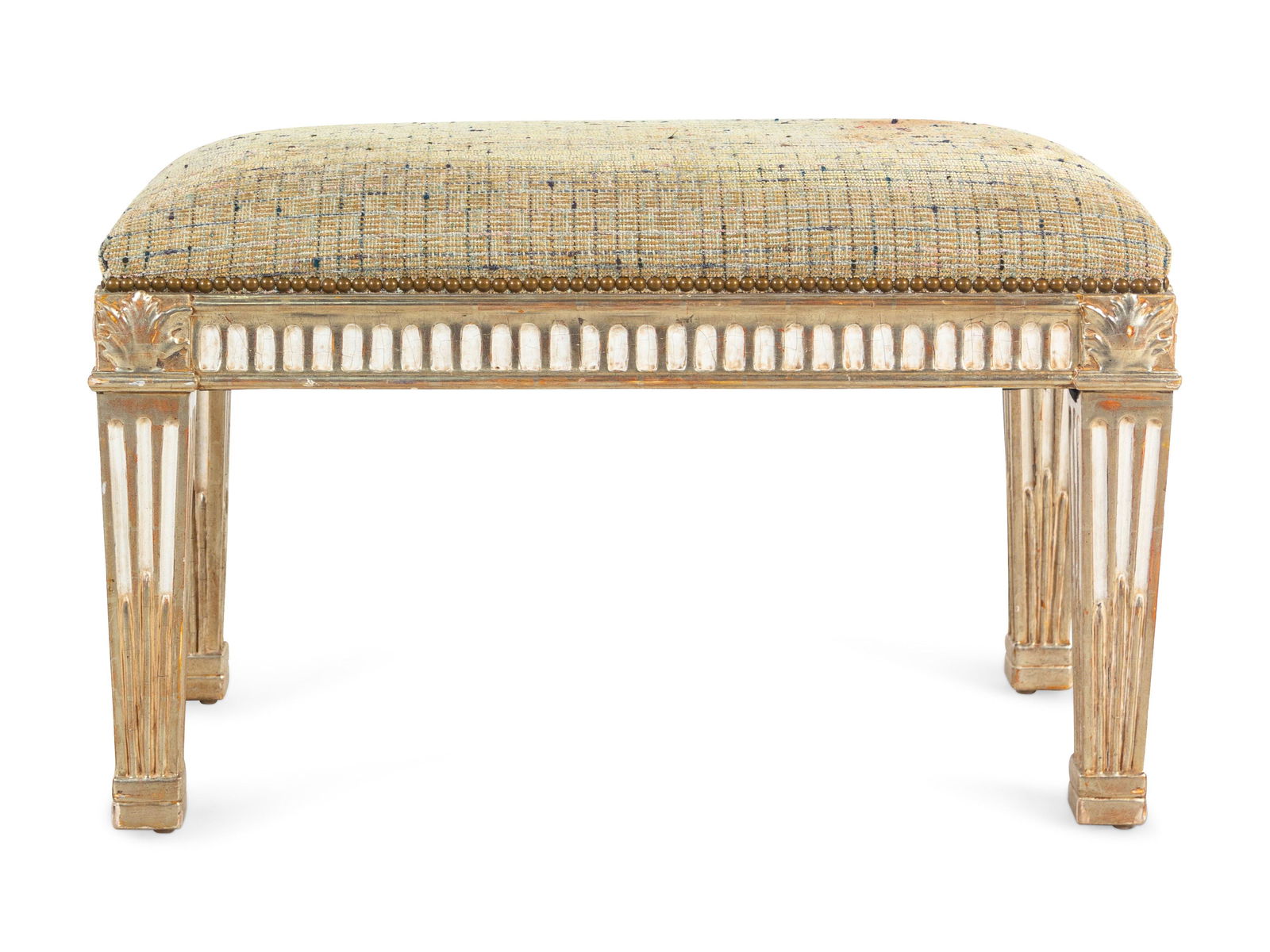 A Neoclassical Gilt and Painted Wood Tabouret (1 of 3)