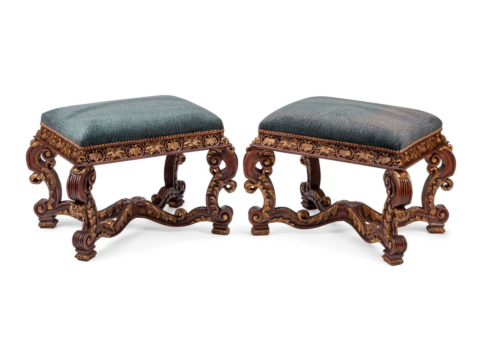 A Pair of Italian Baroque Style Carved and Parcel Gilt (1 of 3)