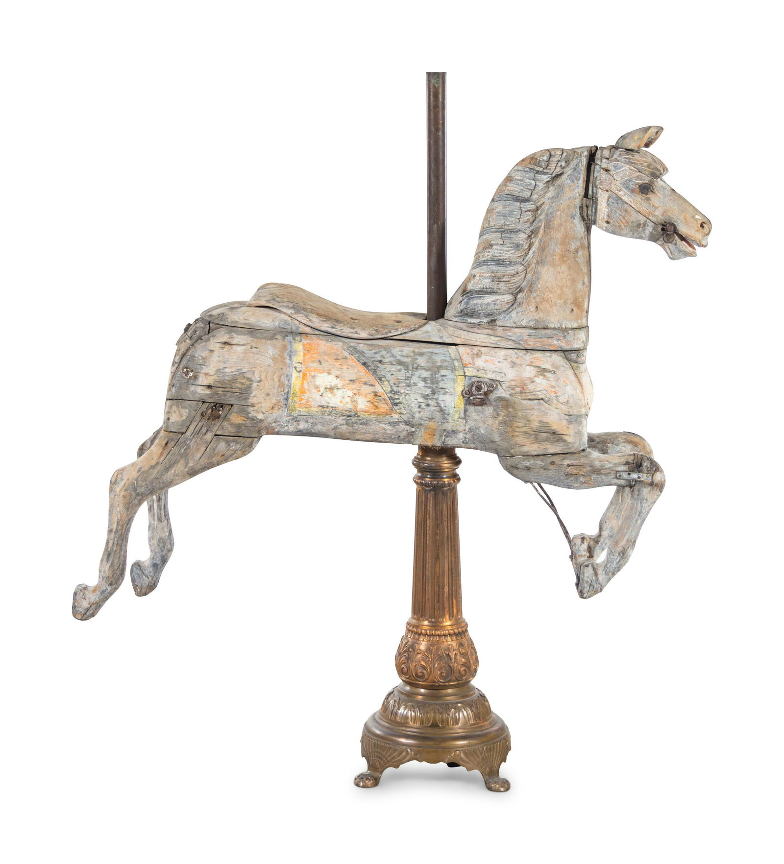 A Carved Pine Horse Form Carousel Figure (1 of 4)