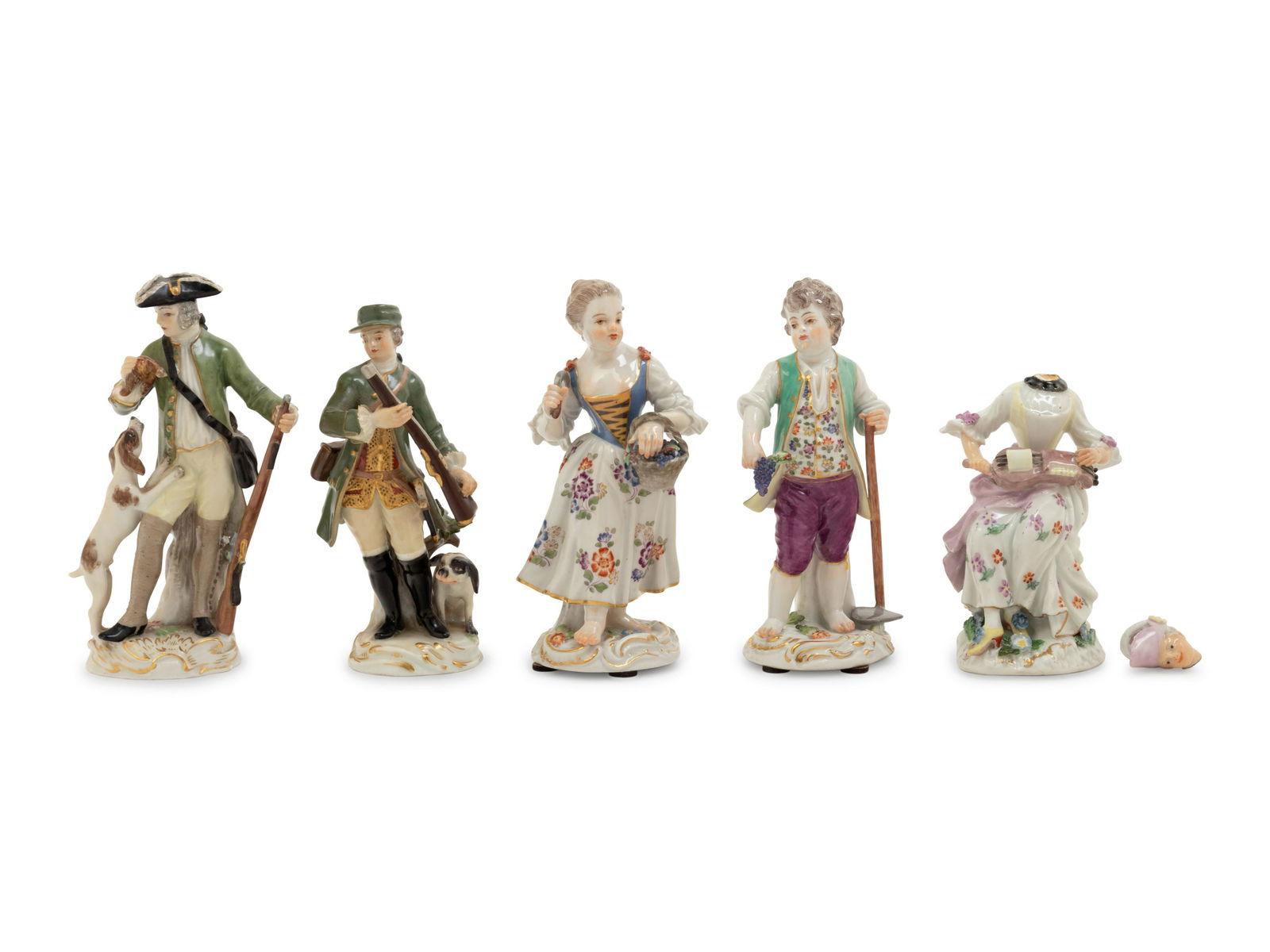 Five Meissen Porcelain Figures (1 of 3)