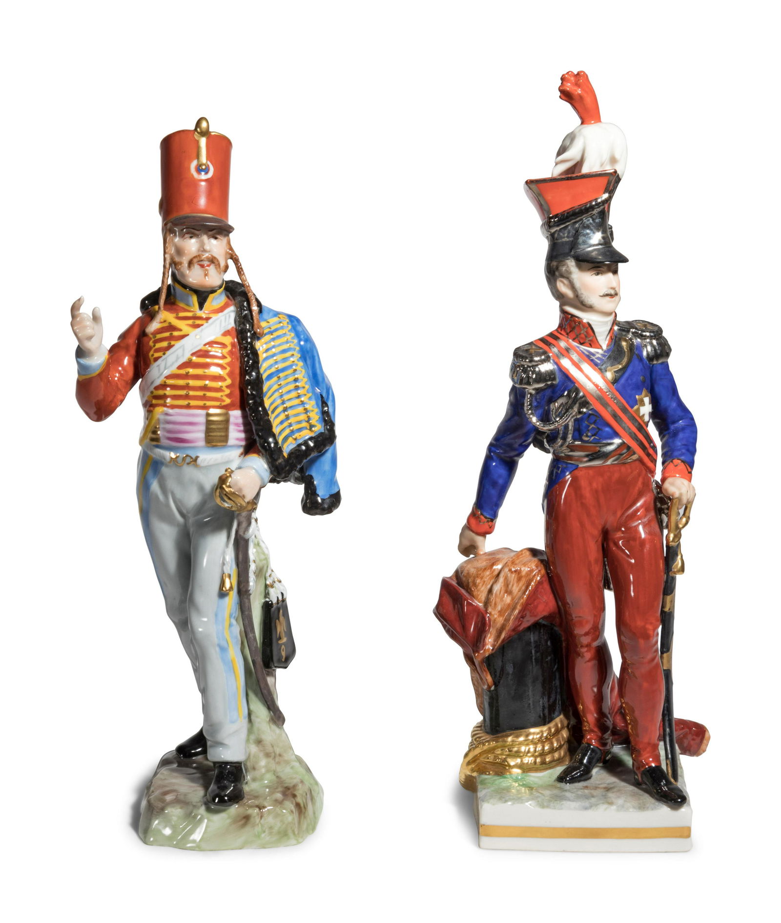 A Pair of Dresden Porcelain Figures of Soldiers (1 of 5)