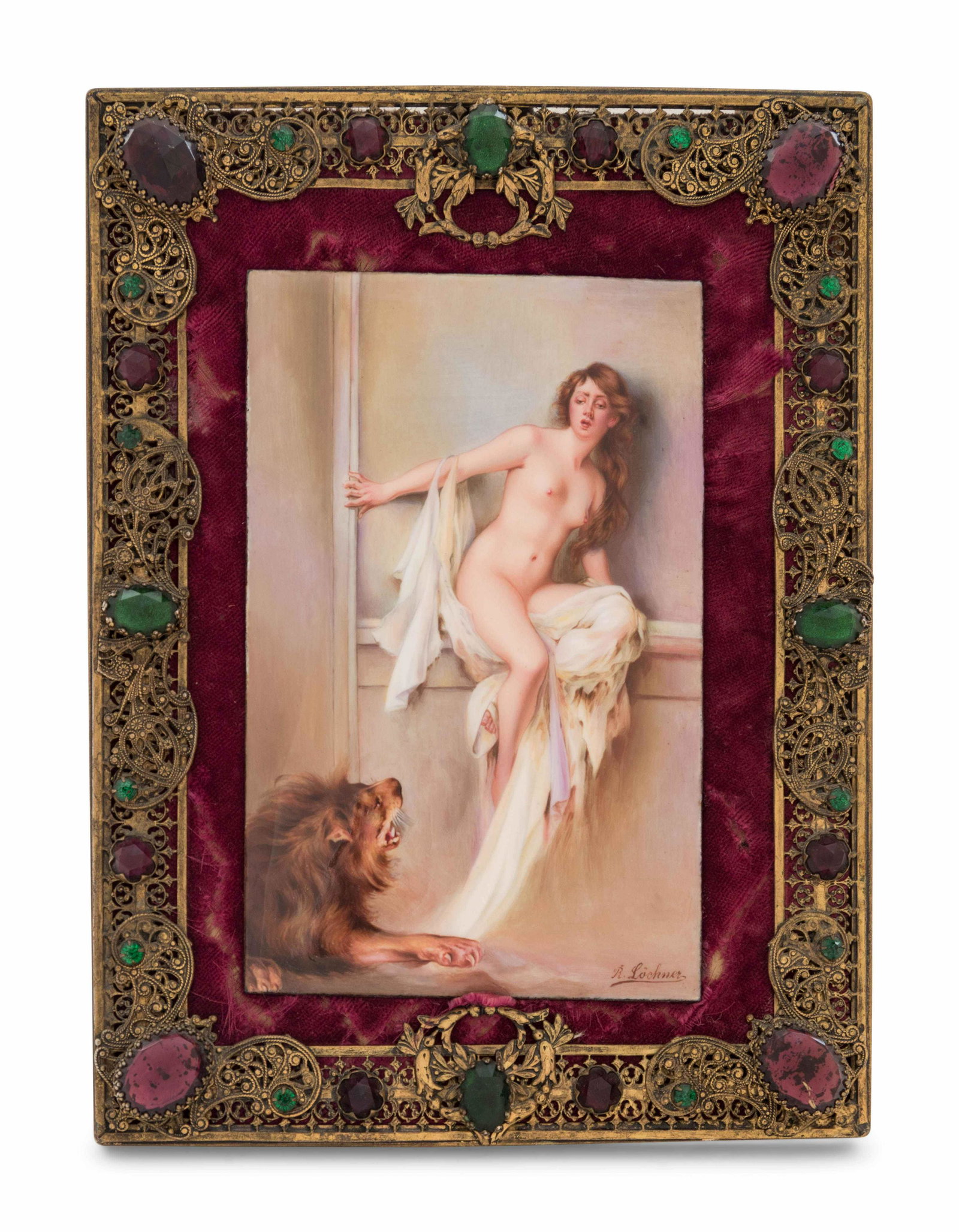 A Continental Enameled Metal Plaque (1 of 4)