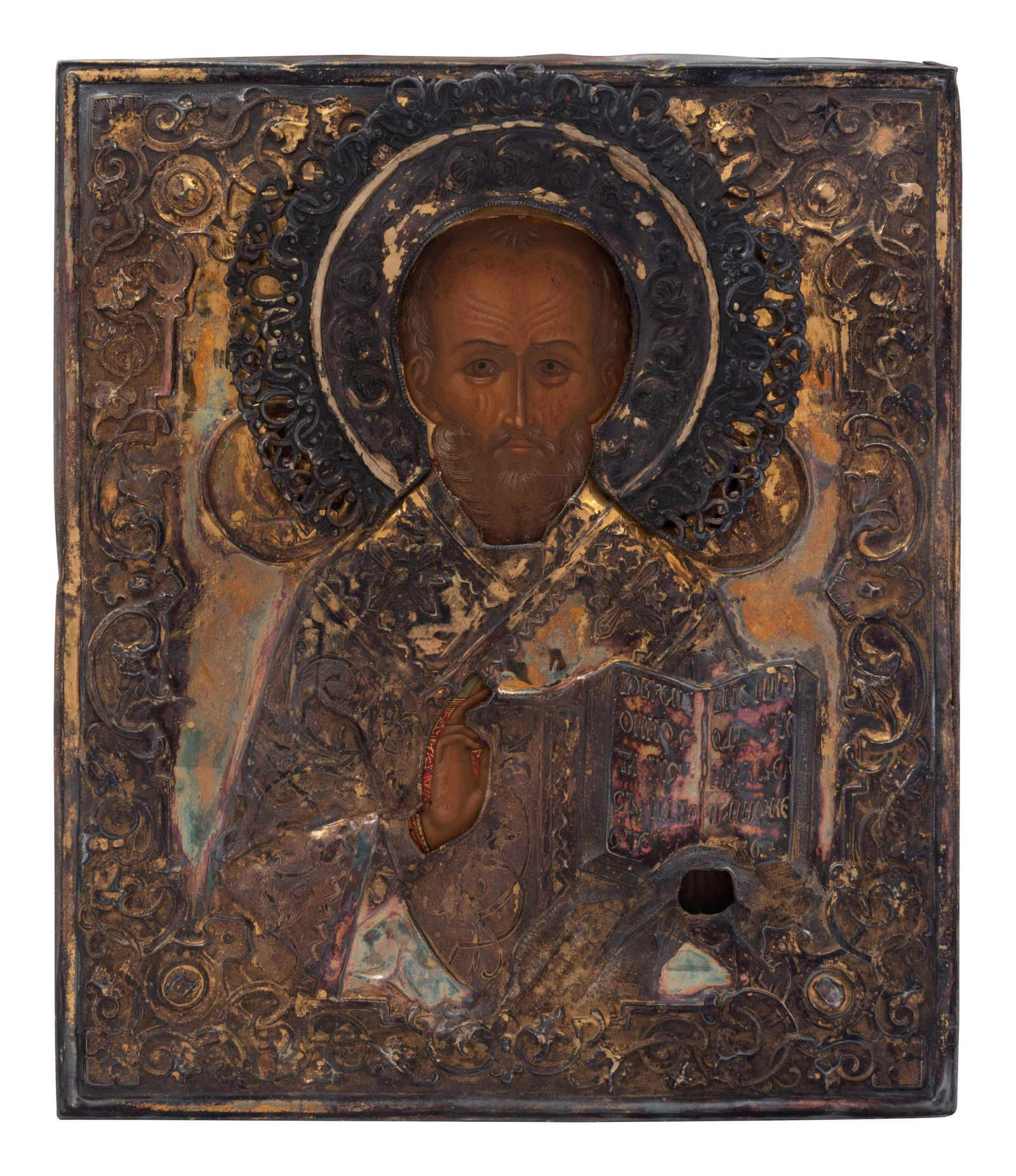 A Russian Silver Oklad Icon (1 of 5)