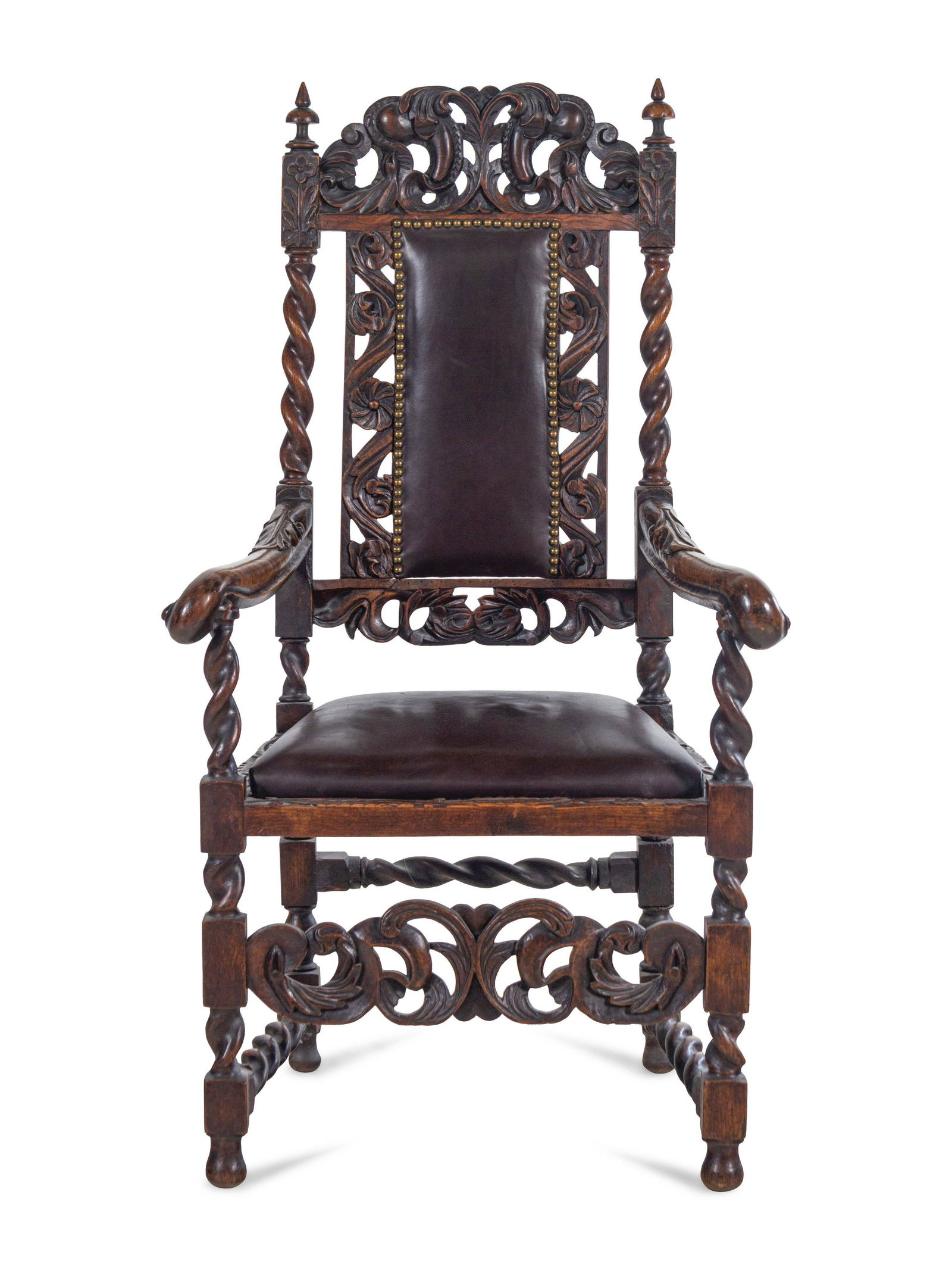 A William and Mary Style Oak Armchair (1 of 5)