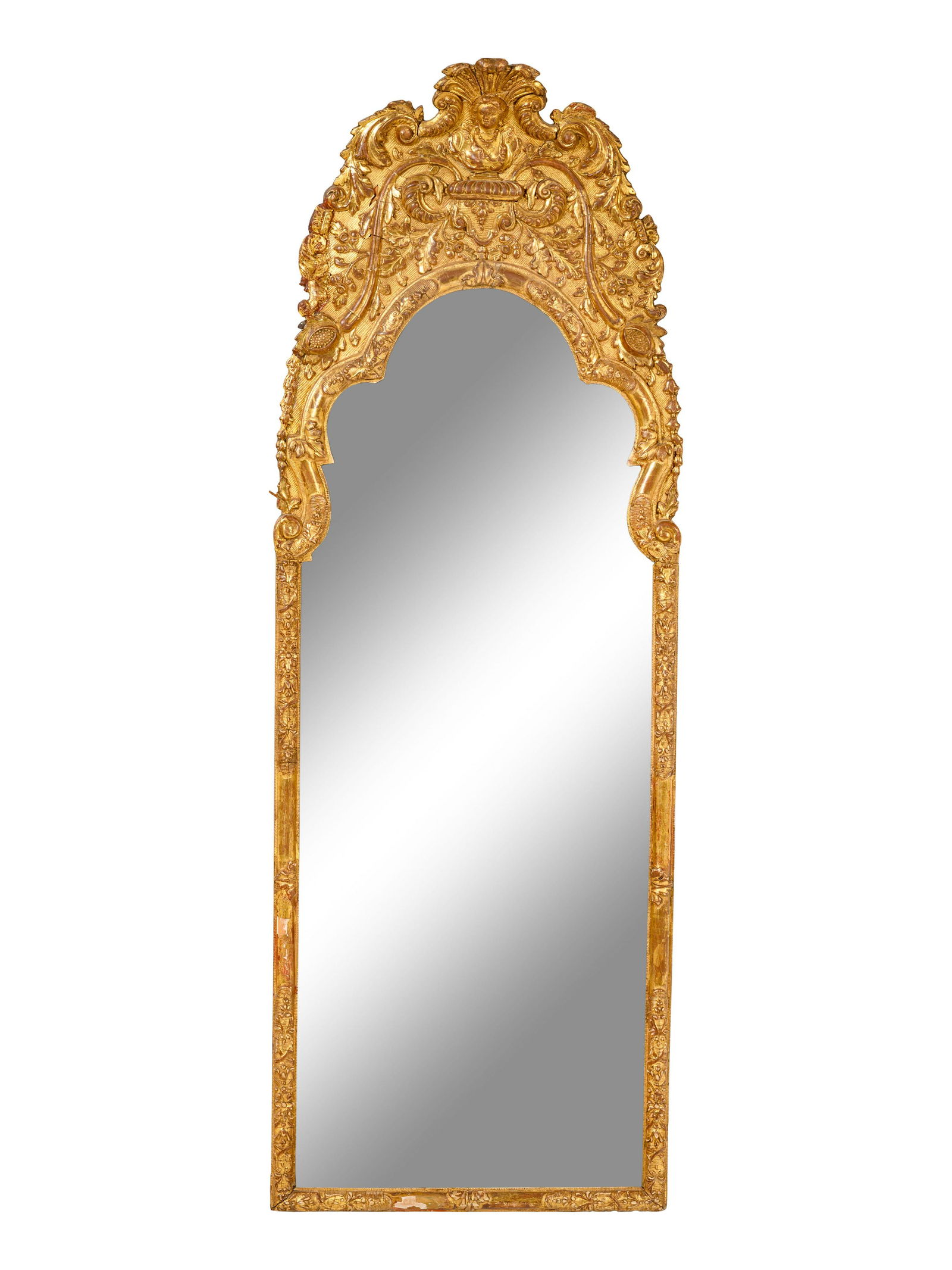 A Queen Anne Style Giltwood Mirror (1 of 2)