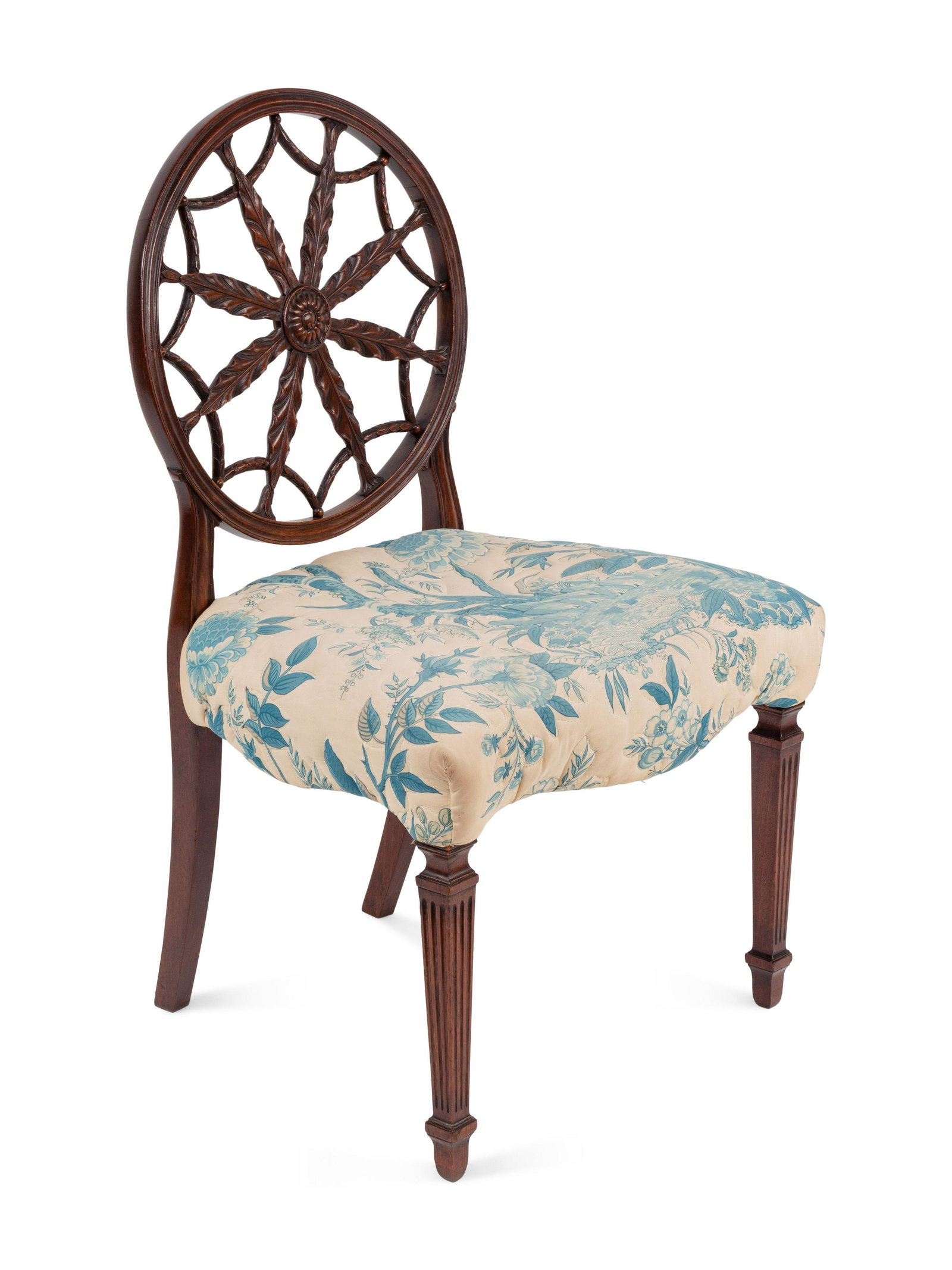 A George III Style Mahogany Wheel-Back Side Chair: A George III Style Mahogany Wheel-Back Side Chair 19th Century Height 35 1/2 inches.