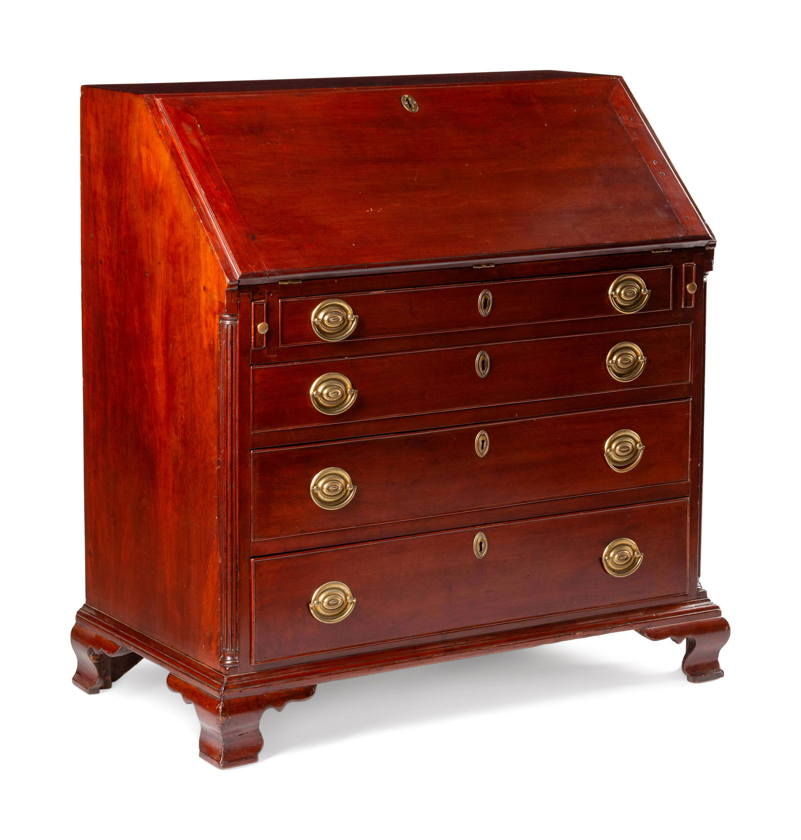 A George III Style Mahogany Slant-Front Bureau (1 of 4)