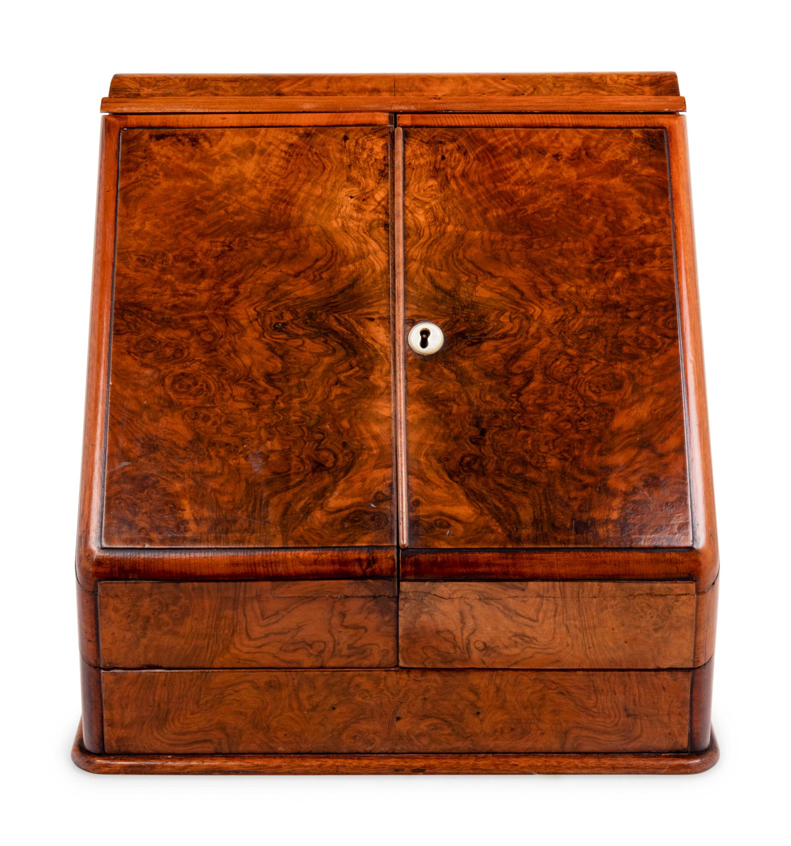 A Large English Brass Mounted Walnut Stationery and (1 of 3)