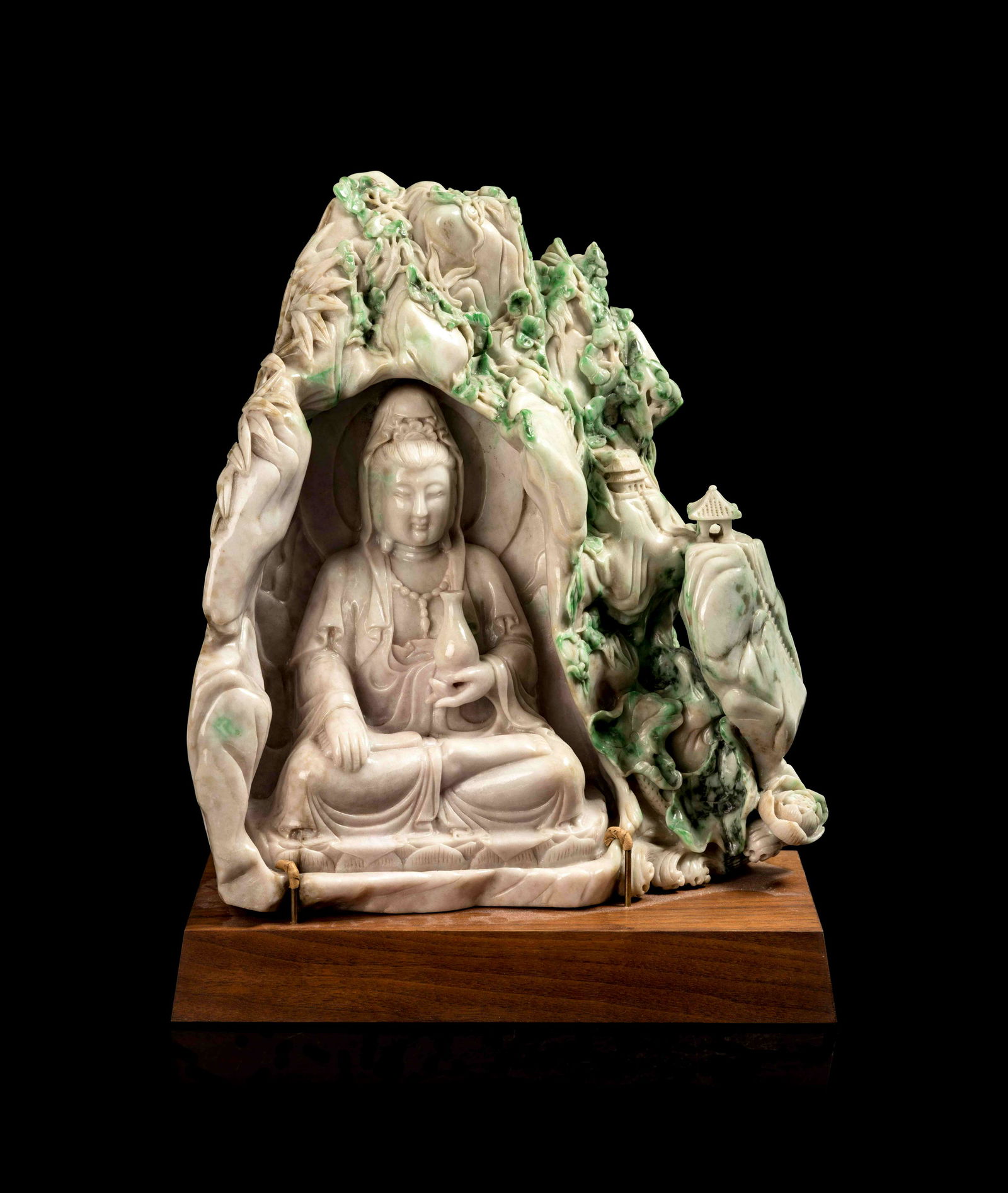 A Chinese Export Carved Jadeite Model of Buddha (1 of 2)