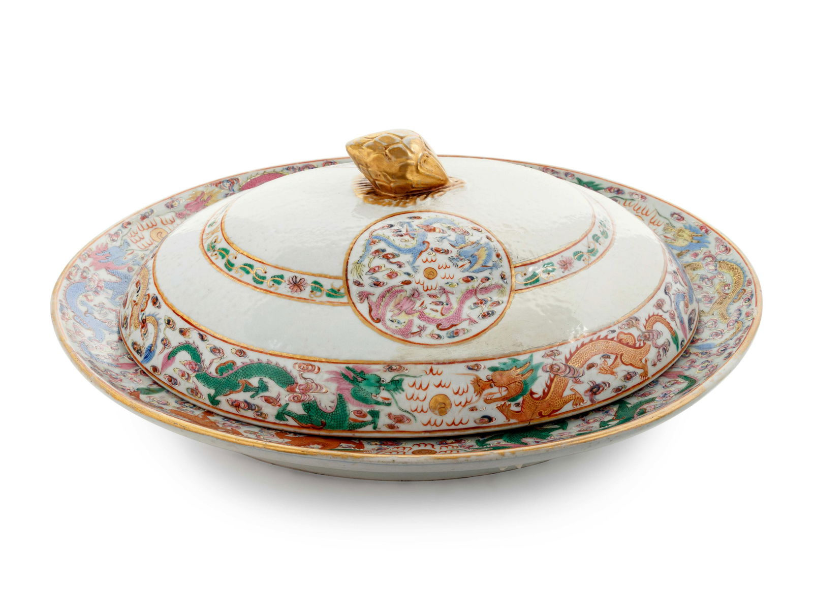 A Chinese Export Porcelain Meat Platter and Cover (1 of 3)
