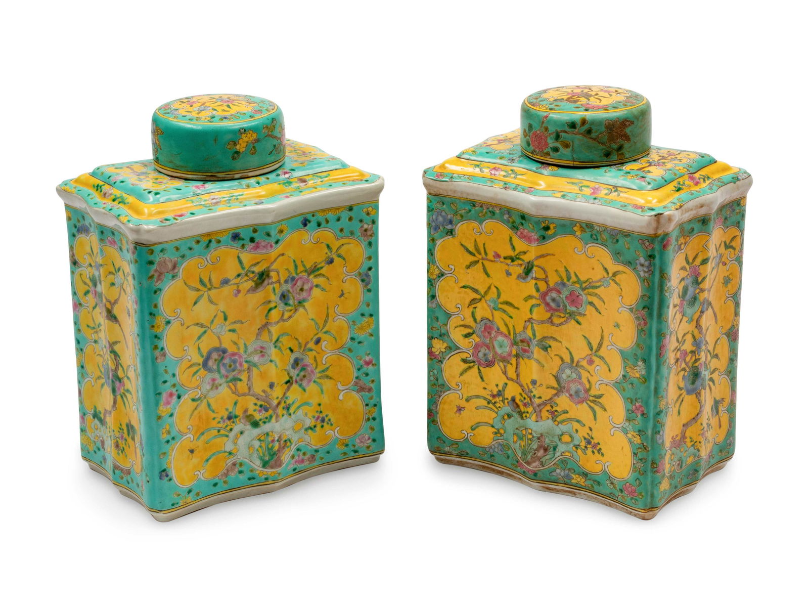 A Pair of Chinese Export Porcelain Tea Caddies (1 of 3)