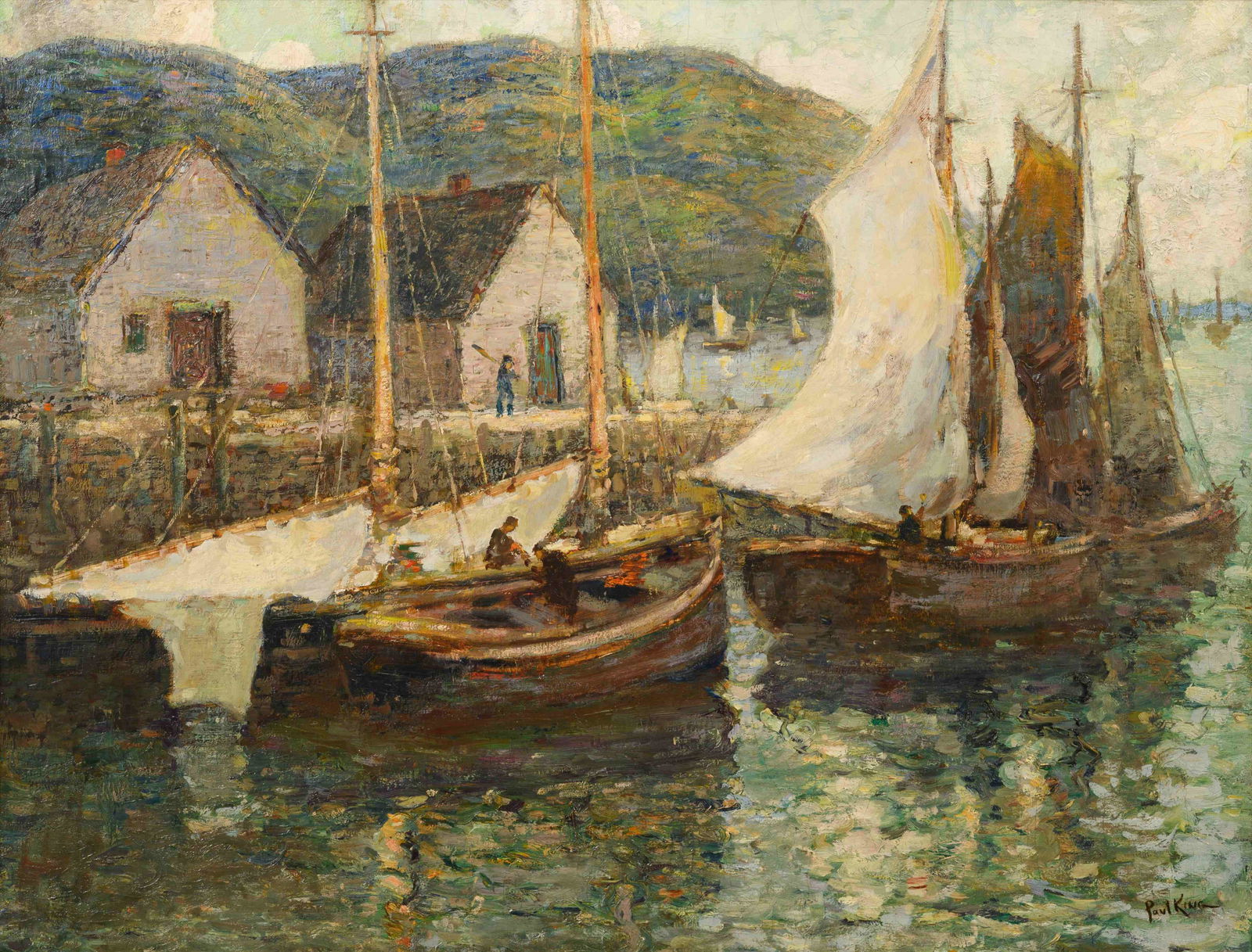 Paul Bernard King (American, 1867-1947) Returning (1 of 4)