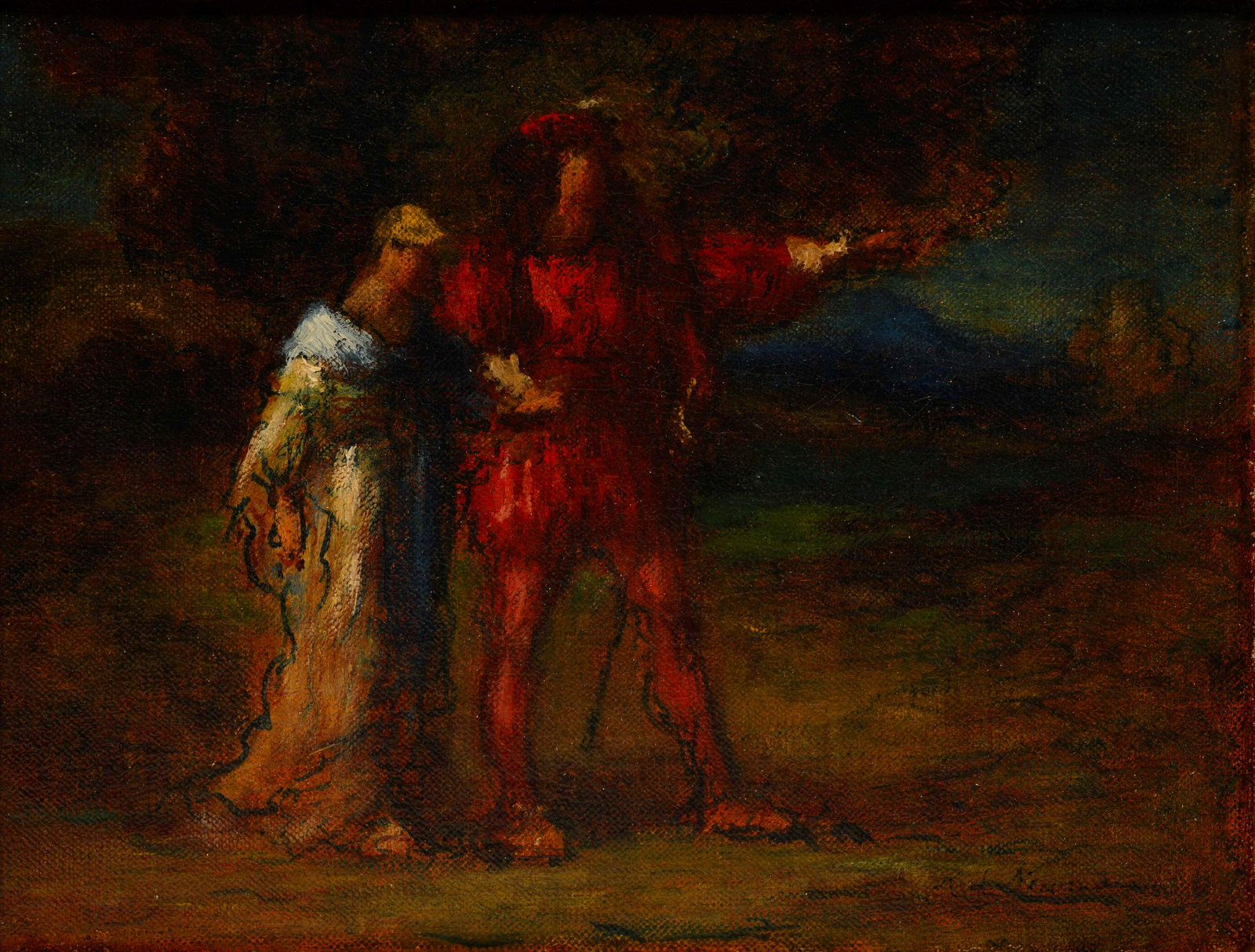 Robert Loftin Newman (American, 1827-1912) The Lovers, (1 of 4)