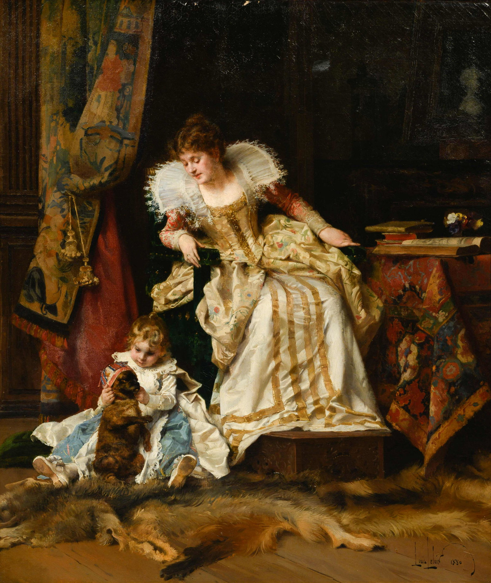 Louis Leloir (French, 1843-1884) Dressing Doggie, 1880 (1 of 5)