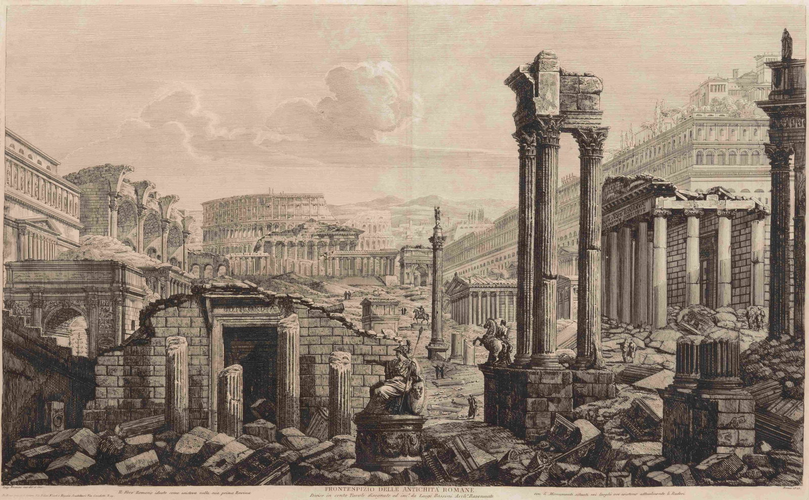 Luigi Rossini (Italian, 1790-1857 Veduta dell'arco (1 of 3)