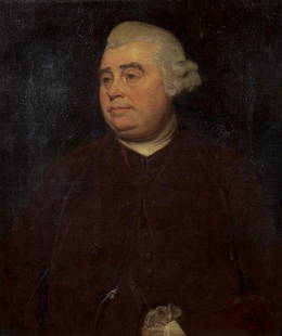 Manner of Johann Joseph Zoffany, (British, 1733-181: Manner of Johann Joseph Zoffany (British, 1733-1810) Portrait of Edward Gibbons oil on canvas 14 x 12 inches.