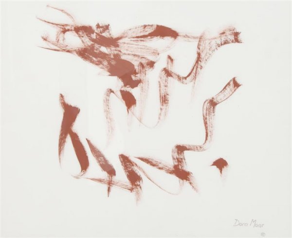 Dora Maar, (French, 1907-1997), Untitled: Dora Maar (French, 1907-1997) Untitled oil on paper signed (lower right) 16 x 16 1/2 inches.