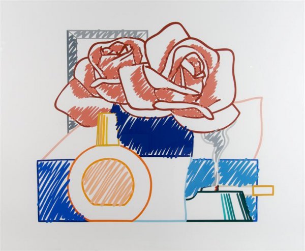 Tom Wesselmann, (American, 1937-2004), Scribble Ve: Tom Wesselmann (American, 1937-2004) Scribble Version Still Life, 1991 screenprint 58 x 68 inches. Property from a Private Collection, Northfield, Illinois