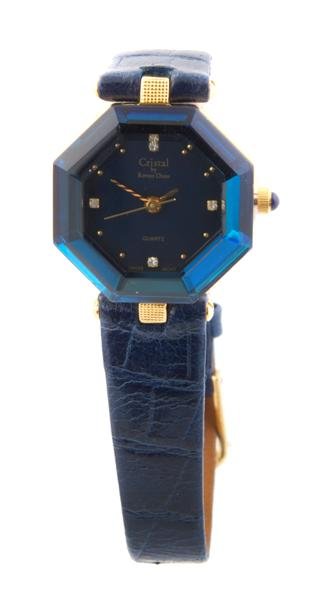 75 A Gold Plated Stainless Steel Wristwatch Cristal b