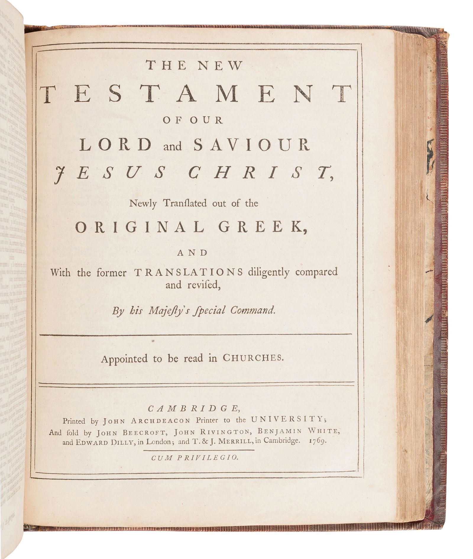 [BIBLE, in English]. The Holy Bible, containing the Old (1 of 1)