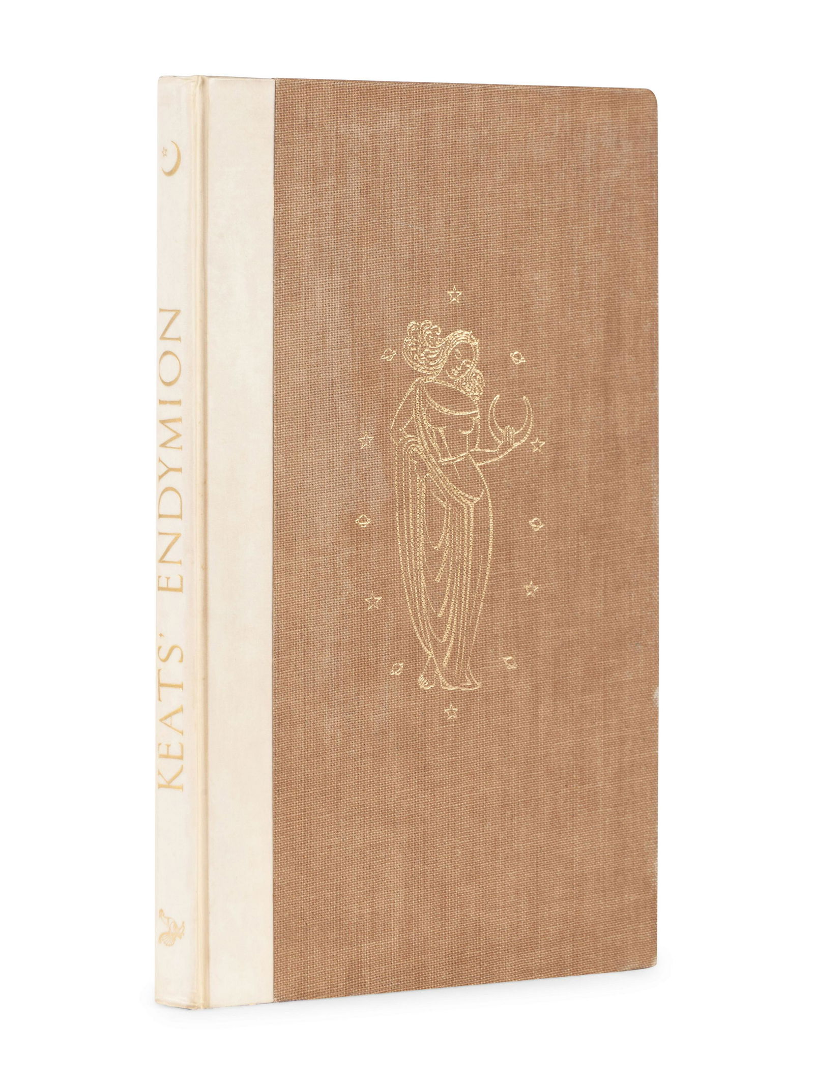 [GOLDEN COCKEREL PRESS]. [KEATS, John (1795-1821)].: [GOLDEN COCKEREL PRESS]. [KEATS, John (1795-1821)]. Endymion. London: Golden Cockerel Press, 1947. 4to. 58 Wood-engraved illustrations by John Buckland-Wright. Original quarter vellum over brown cloth