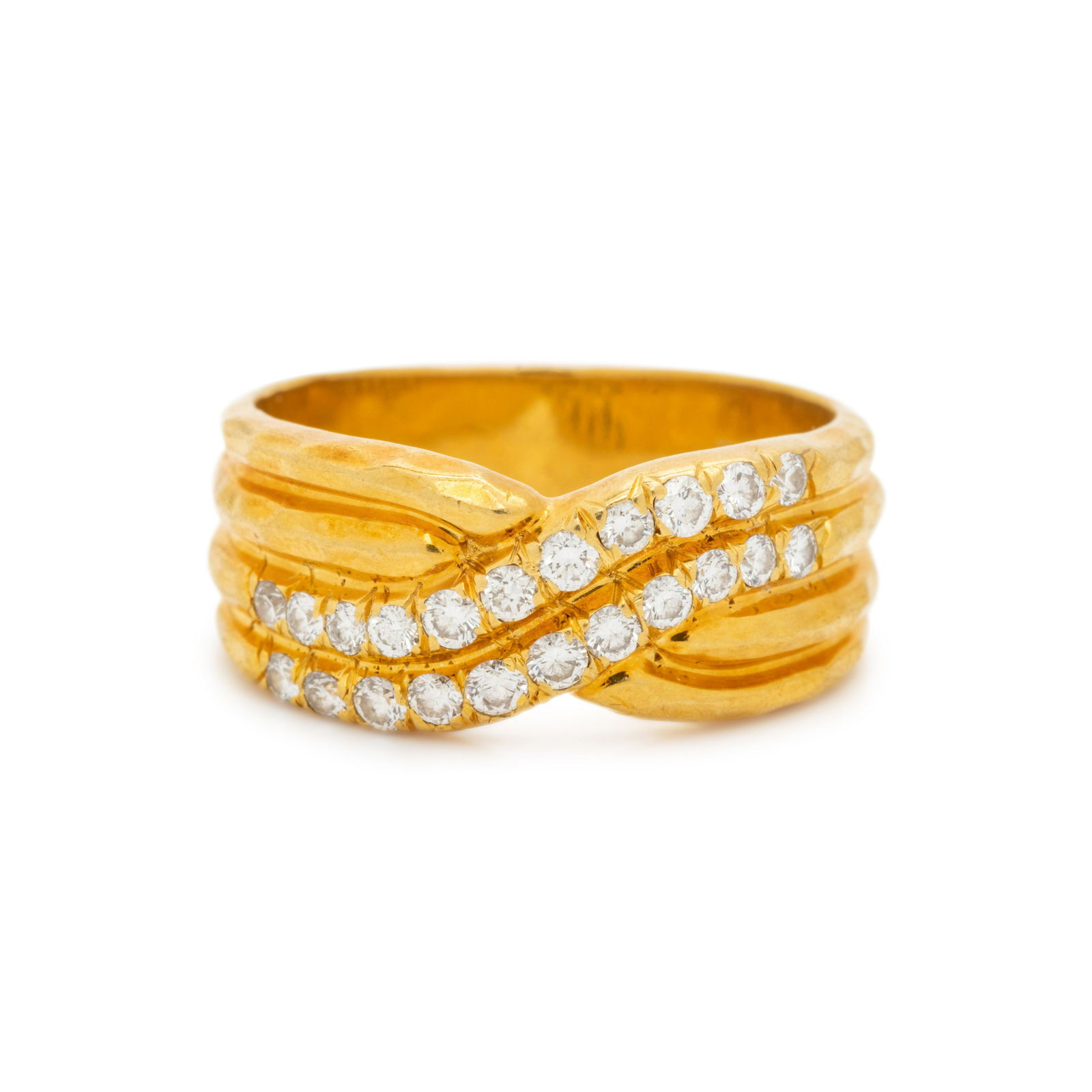 HENRY DUNAY, YELLOW GOLD AND DIAMOND RING (1 of 3)