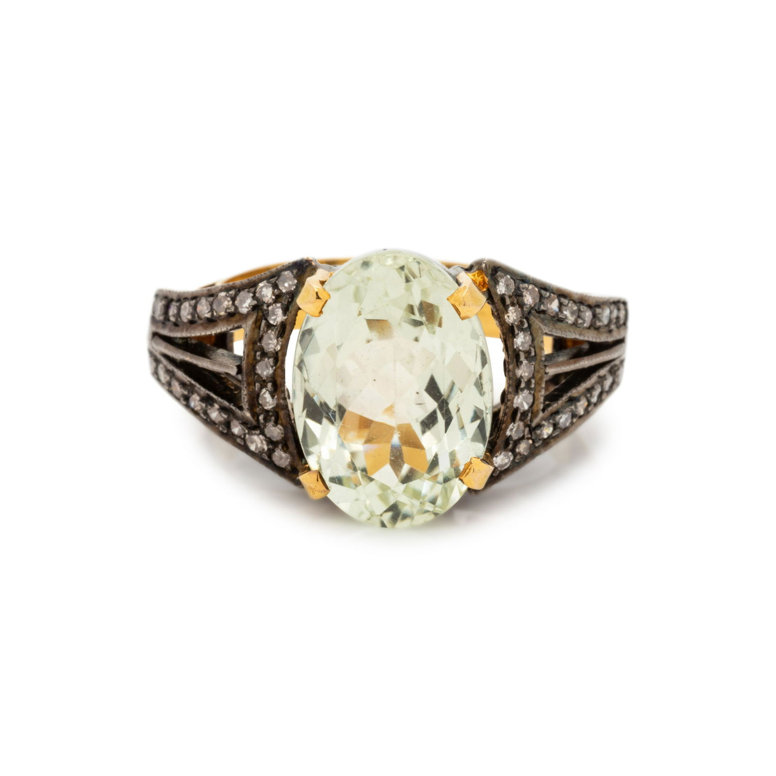 TOURMALINE AND COLORED DIAMOND RING (1 of 3)