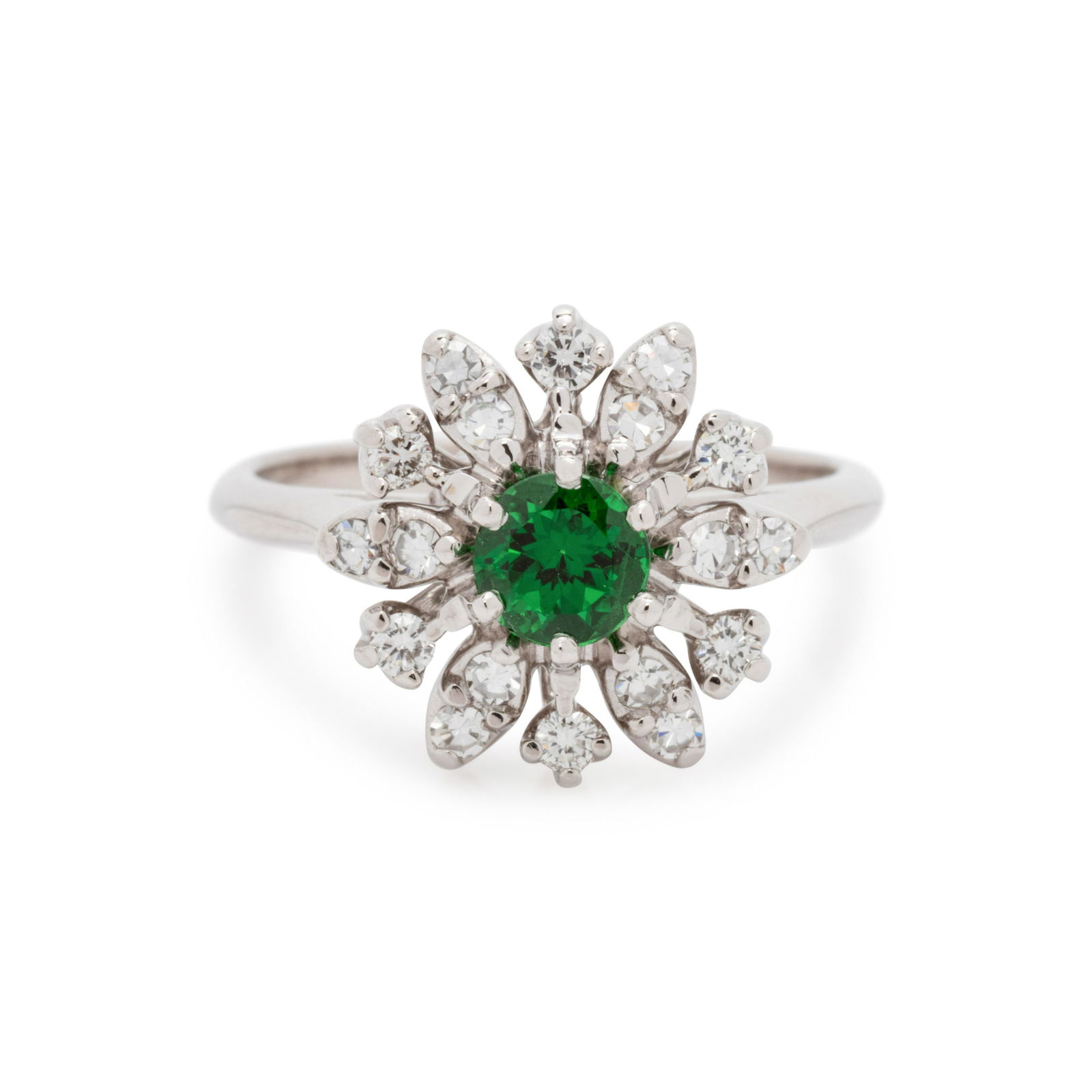 TSAVORITE GARNET AND DIAMOND RING (1 of 3)