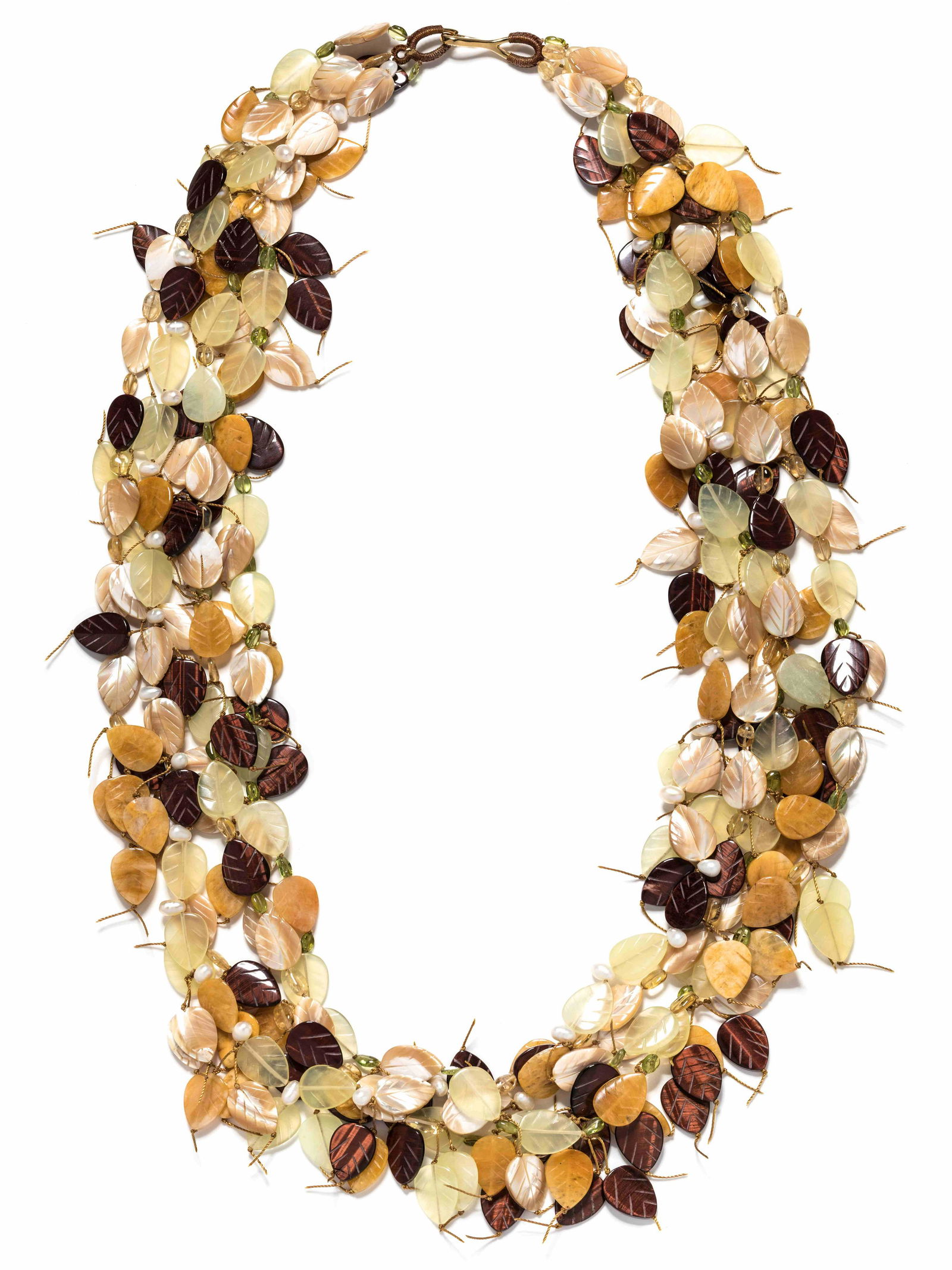 MULTIGEM LEAF BEAD NECKLACE (1 of 2)